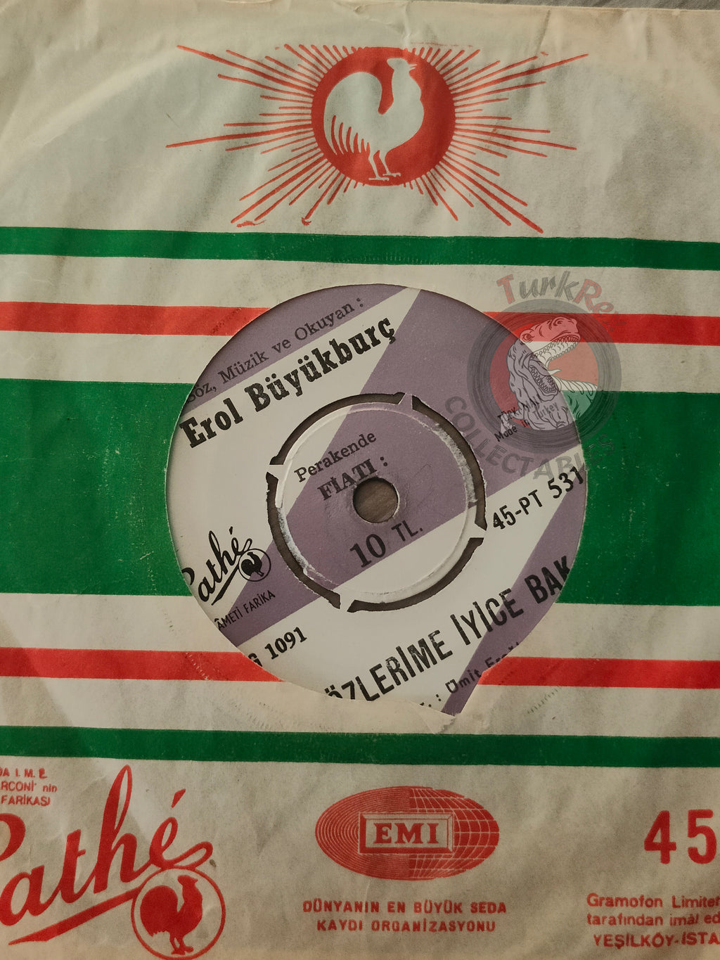 Erol Büyükburç – Gözlerime İyice Bak 7" Turkish Pressing Vinyl Turkey Edition