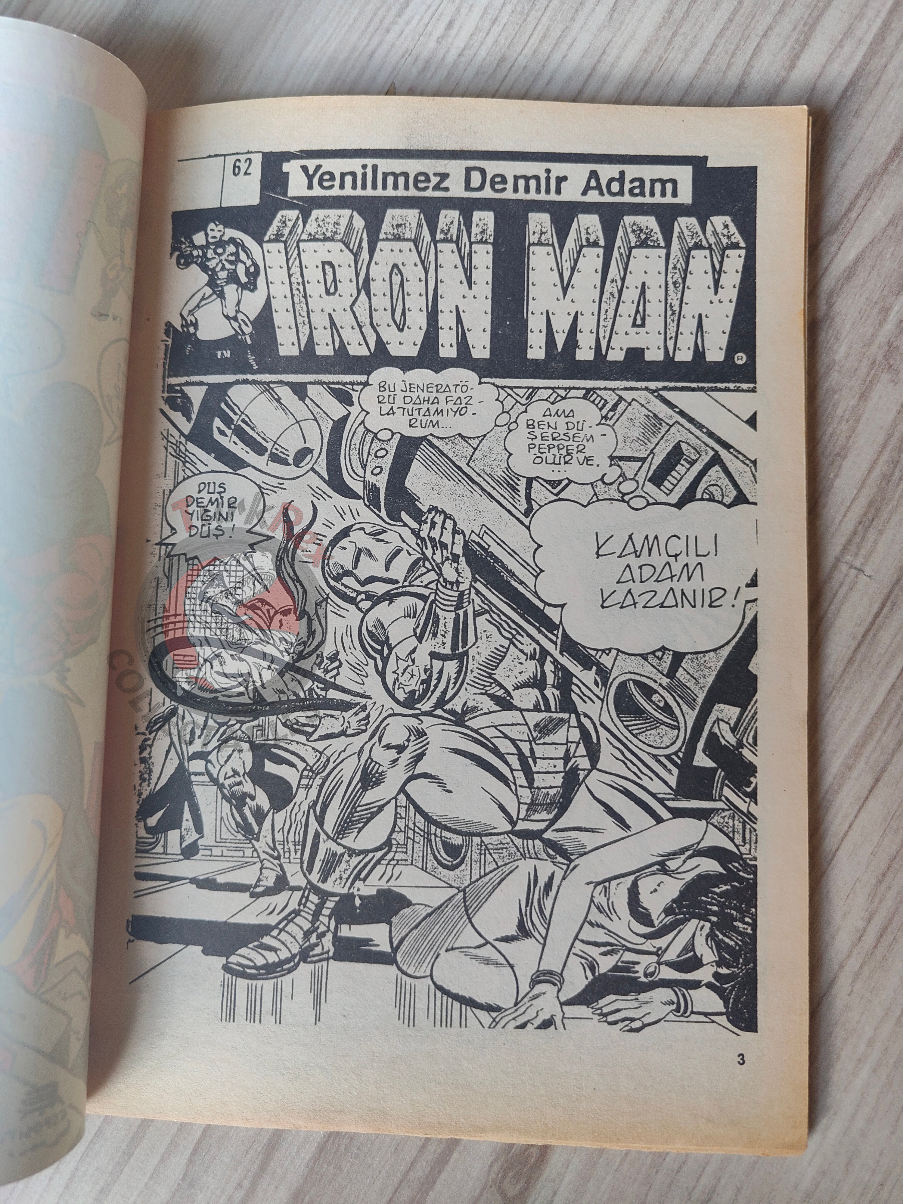 Iron Man #3 1988 Turkish Comic Turkey cover #63 inside #62 #63 #64