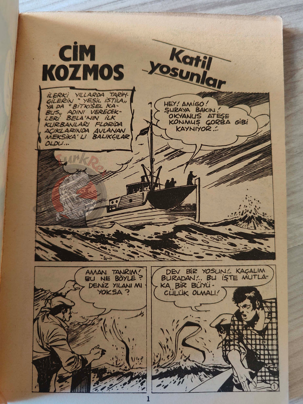 Cim Kozmos #1 1981 Turkish Comic Turkey Sunny Sun The Leopard from Lime Street