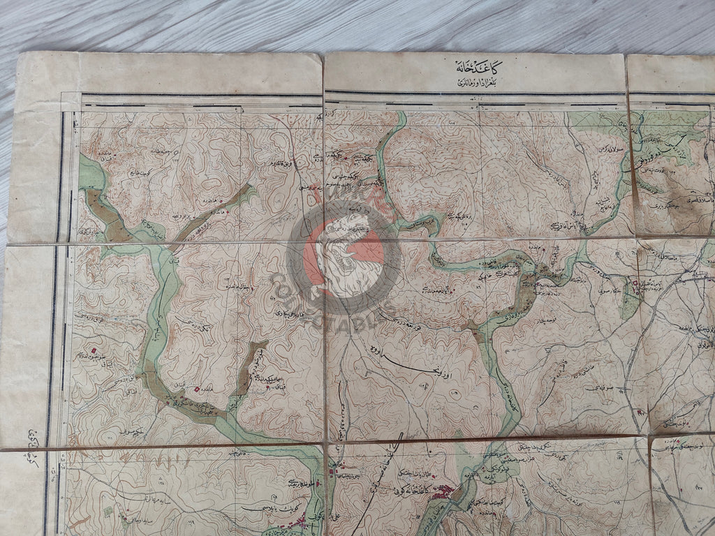 Istanbul 1915 Ottoman WW1 Military Map Empire Constantinople Capital