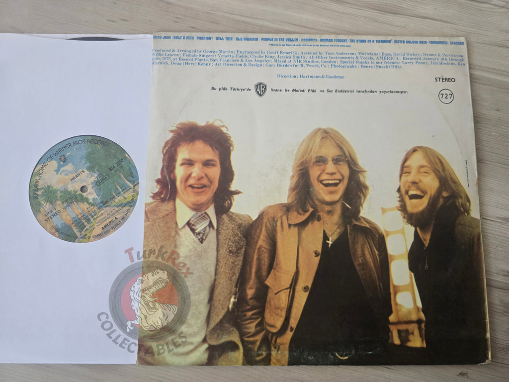 America – Hearts Turkish Pressing Vinyl Turkey Edition