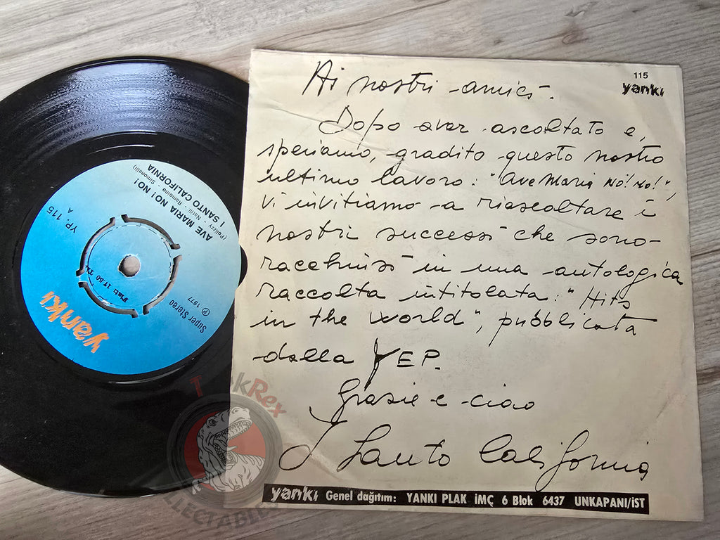 I Santo California – Ave Maria No! No! 7" Turkish Pressing Vinyl Turkey Edition