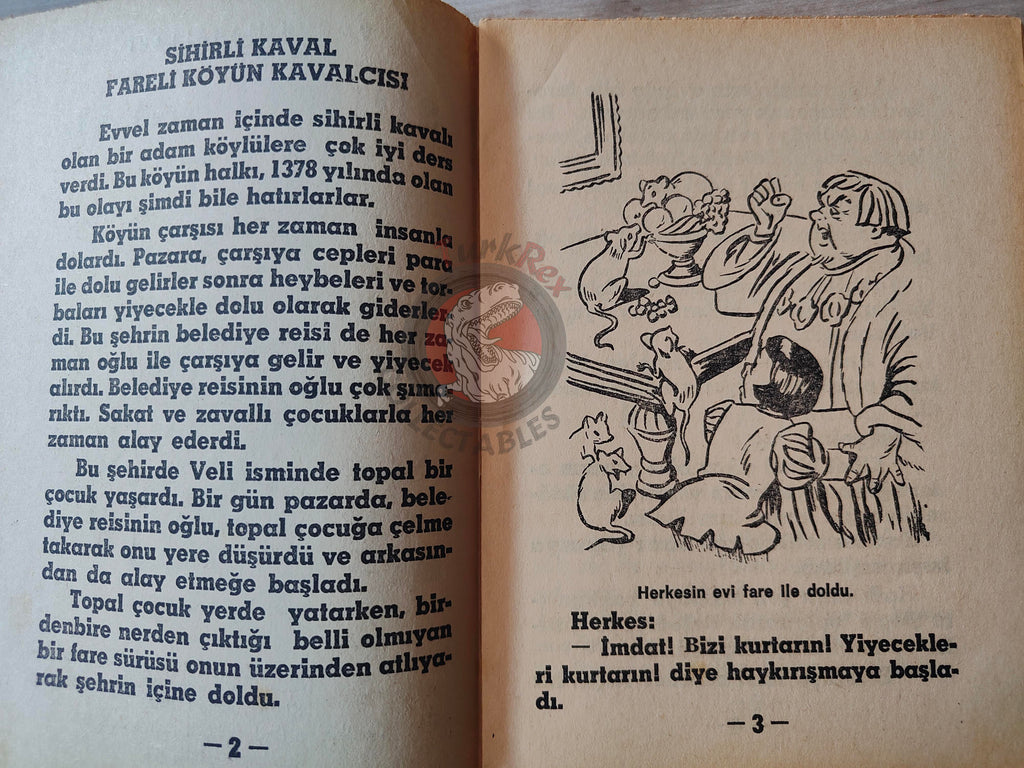 Grimm Brothers – Pied Piper of Hamelin 1973 Turkish Book Turkey Illustrated 4