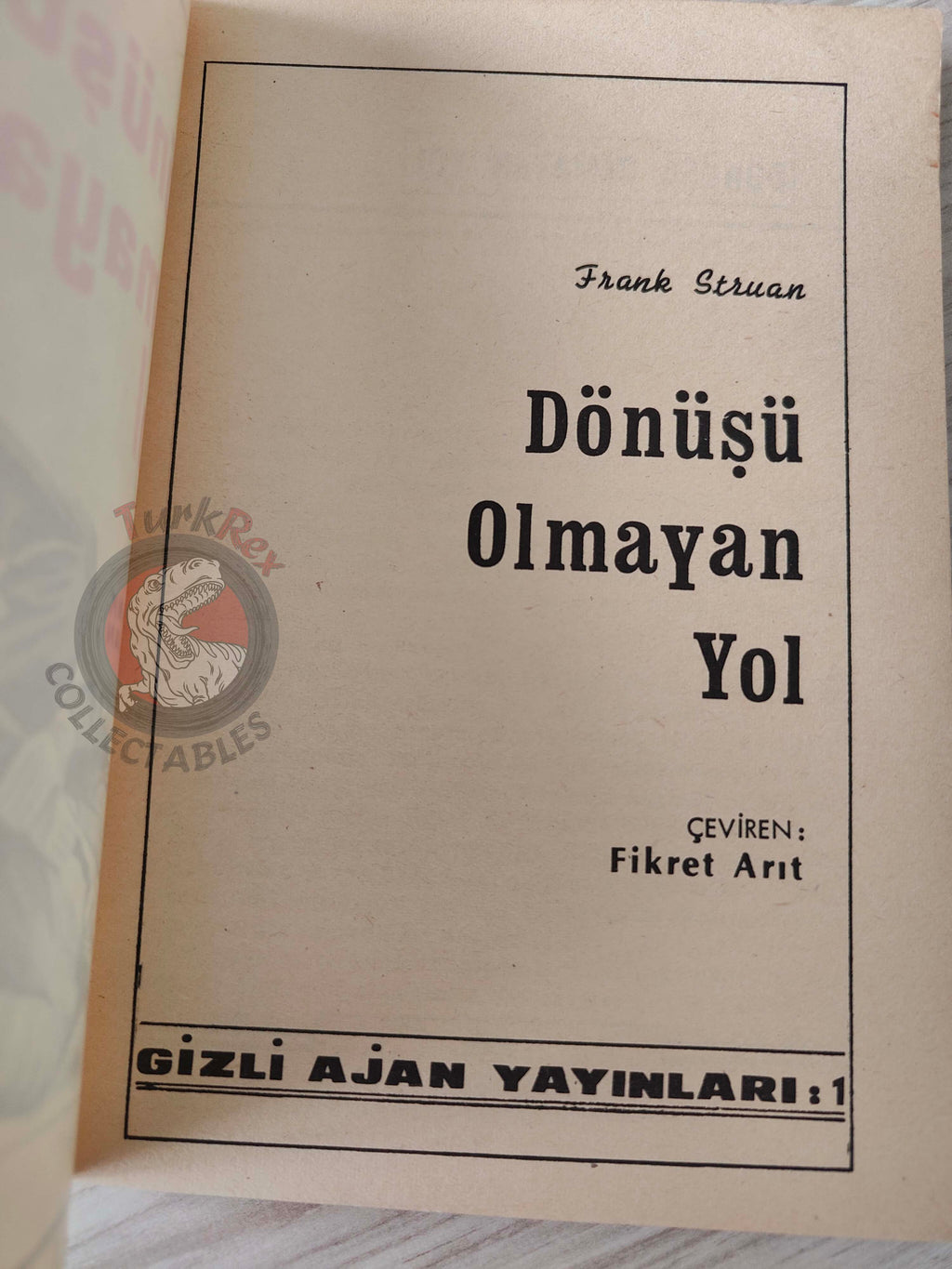 Frank Struan – Nick Farley 1966 1st Turkish Book Turkey