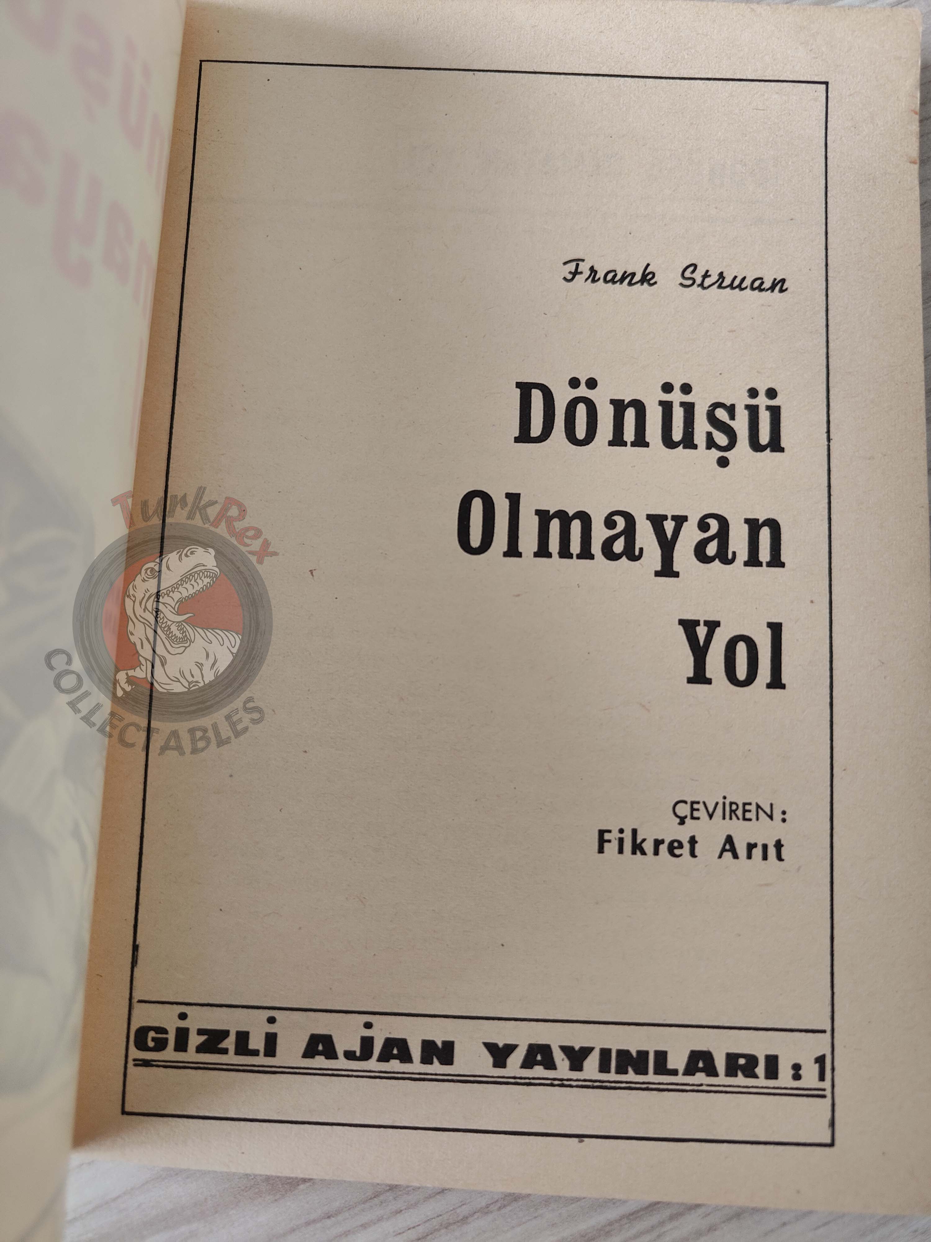 Frank Struan – Nick Farley 1966 1st Turkish Book Turkey