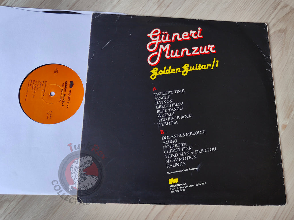 Güneri Munzur – Golden Guitar 1  Turkish Pressing Vinyl Turkey Edition