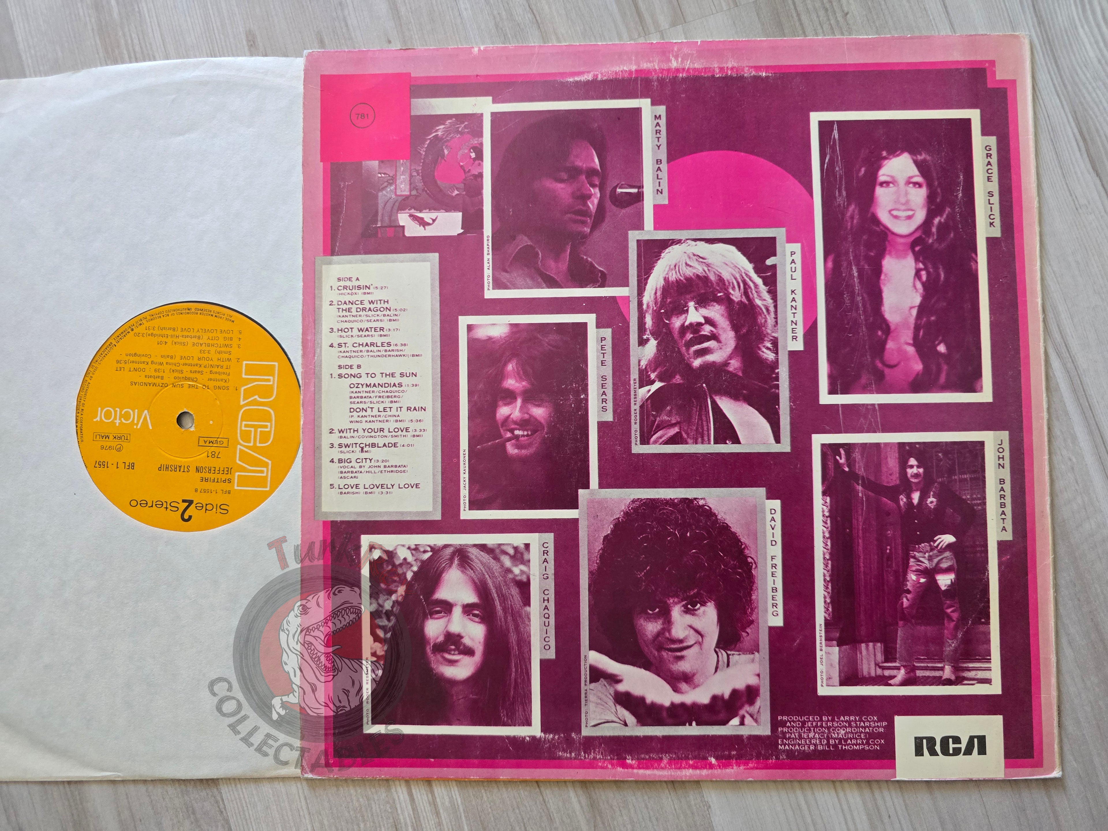 Jefferson Starship – Spitfire  Turkish Pressing Vinyl Turkey Edition