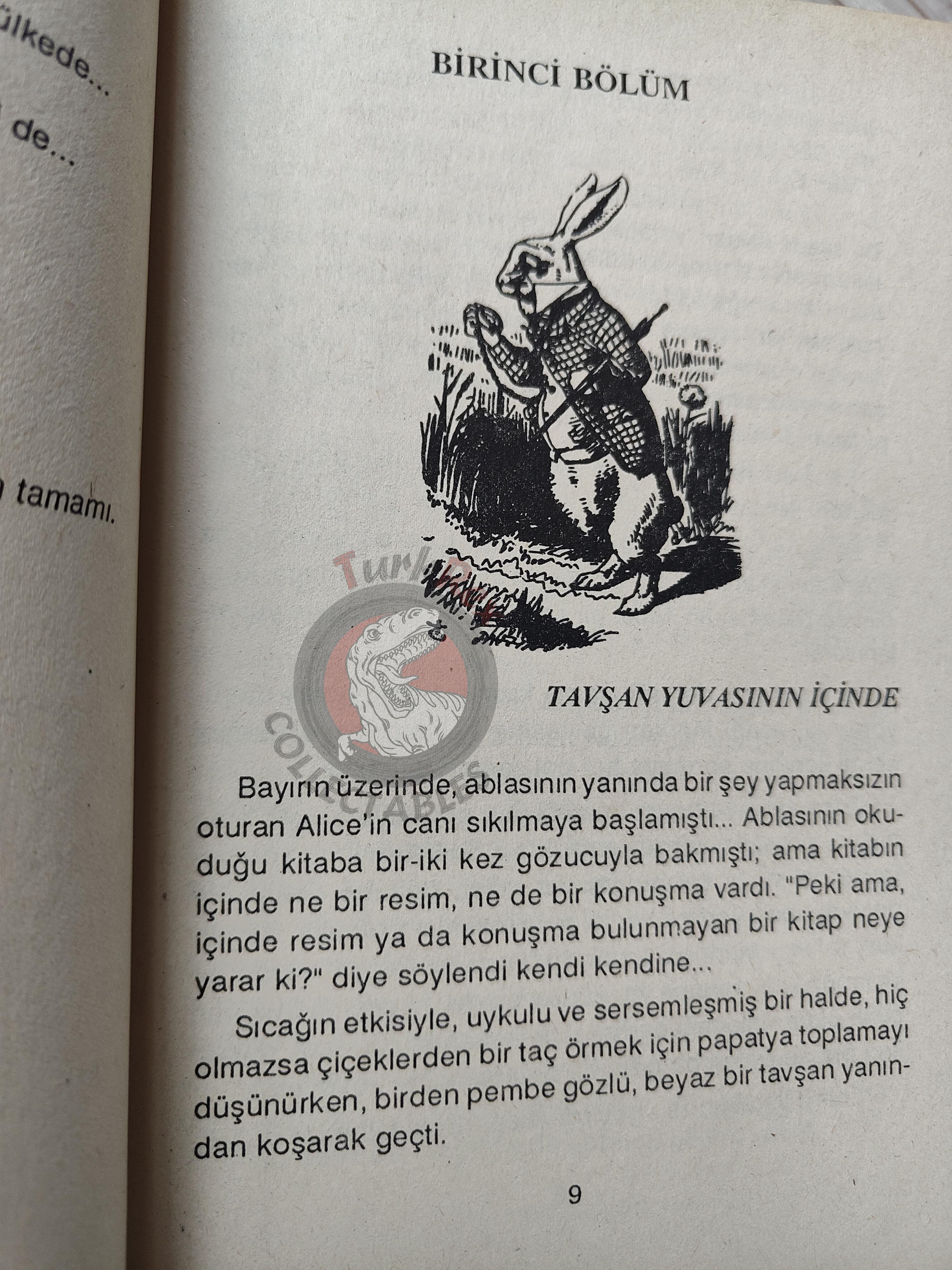 Lewis Carroll – Alice in Wonderland 1992 Turkish Book Turkey Illustrated John Tenniel