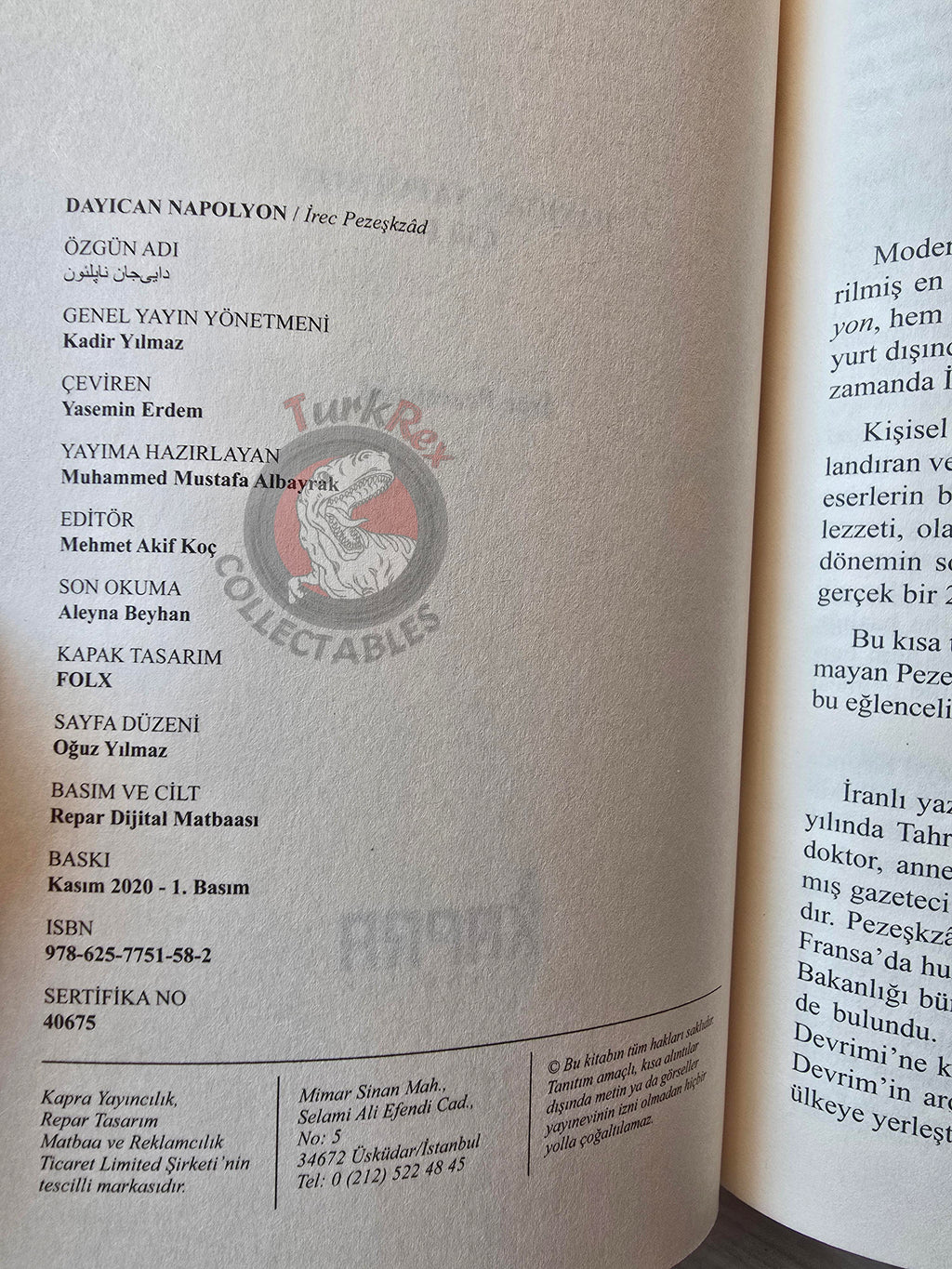 Iraj Pezeshkzad – My Uncle Napoleon 2020 Turkish Book Turkey