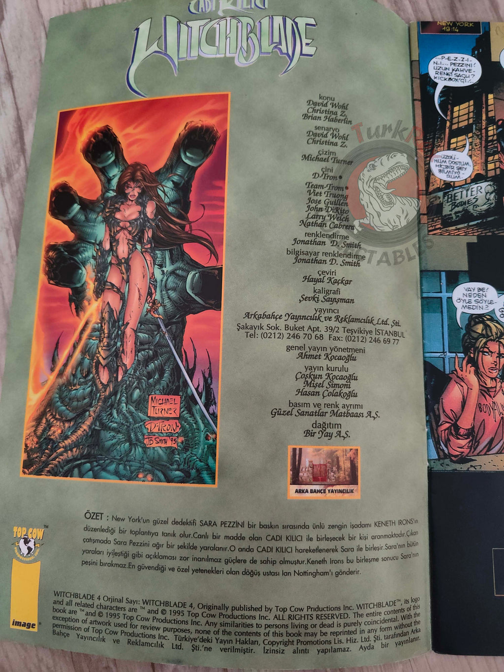 Witchblade #4 1999 Turkish Comic Turkey