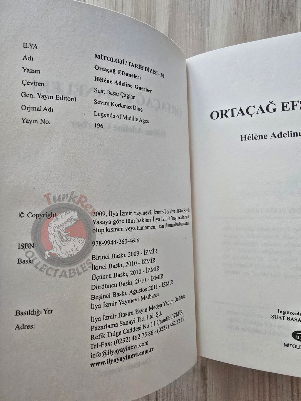 Helene Adeline Guerber – Legends of the Middle Ages 2011 Turkish Book Turkey