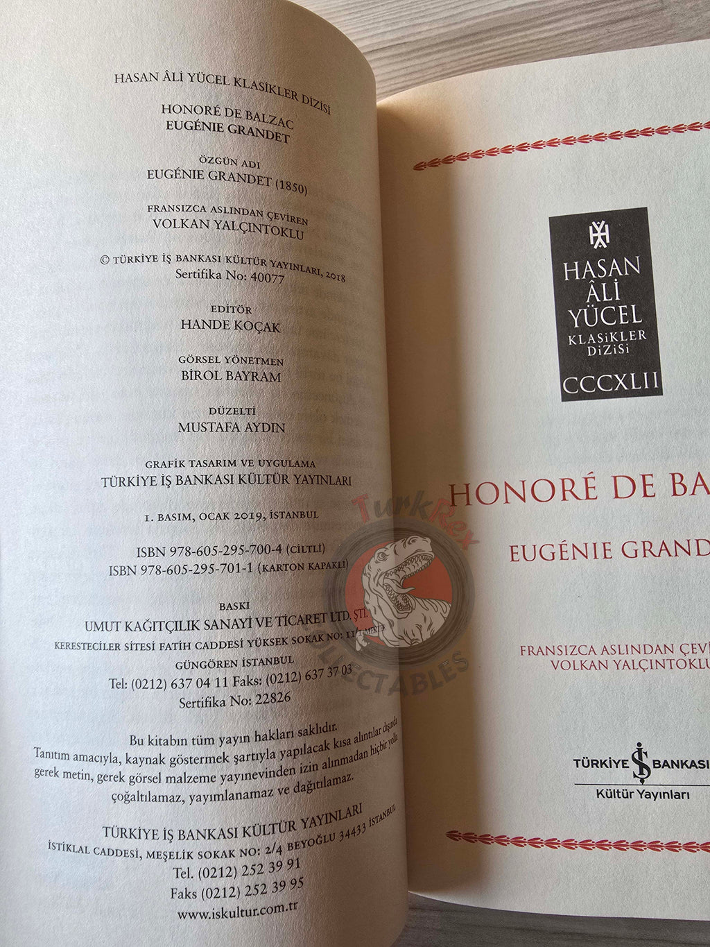 Honoré de Balzac – Eugénie Grandet 2019 Turkish Book Turkey