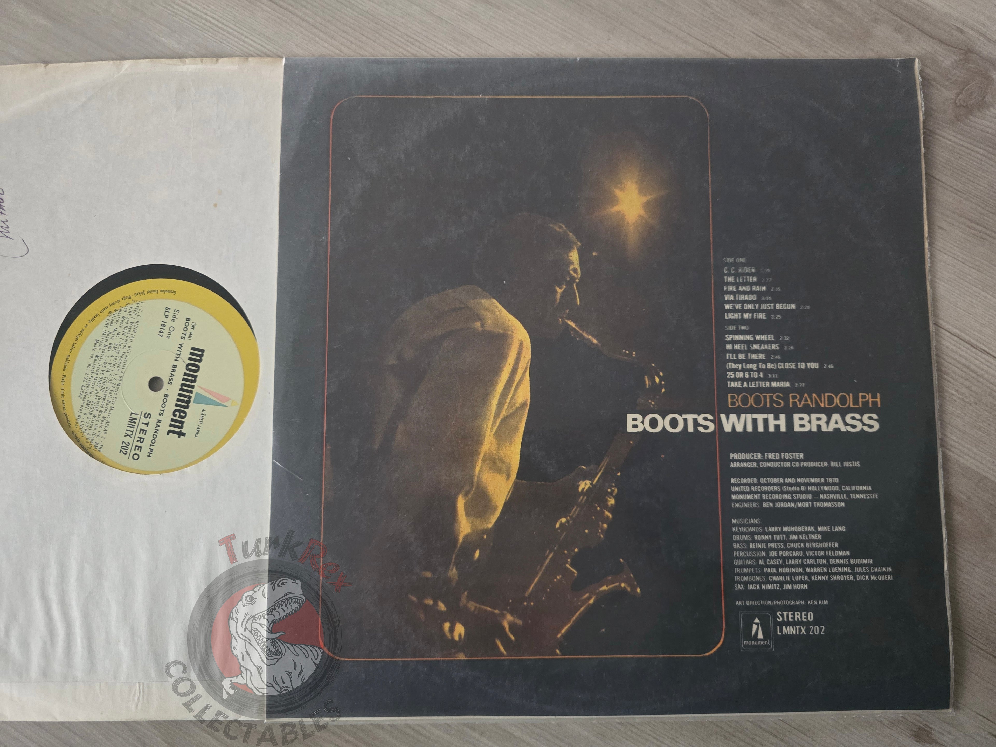 Boots Randolph – Boots With Brass Turkish Pressing Vinyl Turkey Edition