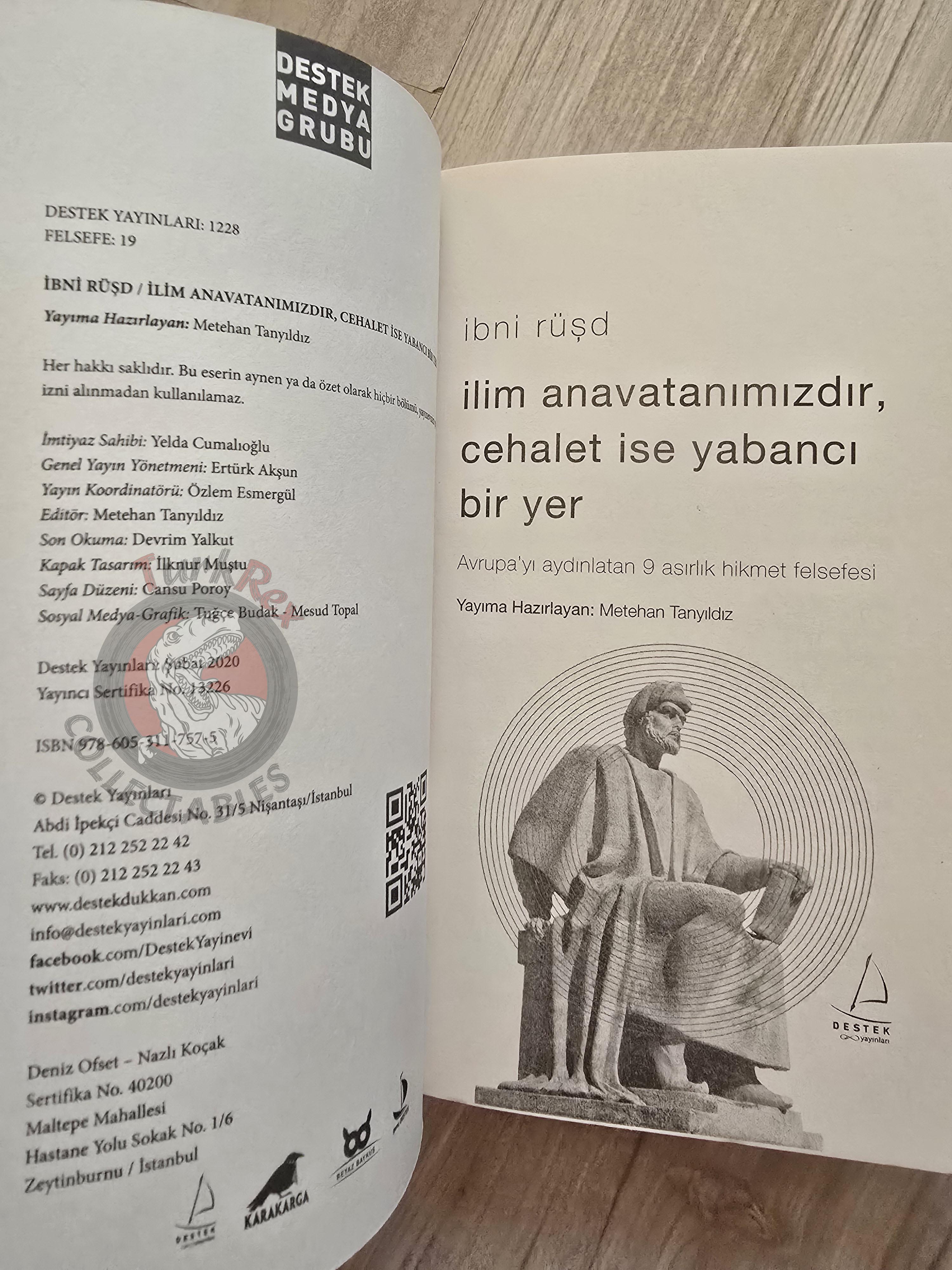 Averroes – Knowledge Is Our Homeland 2020 Turkish Book Turkey Ibn Rushd