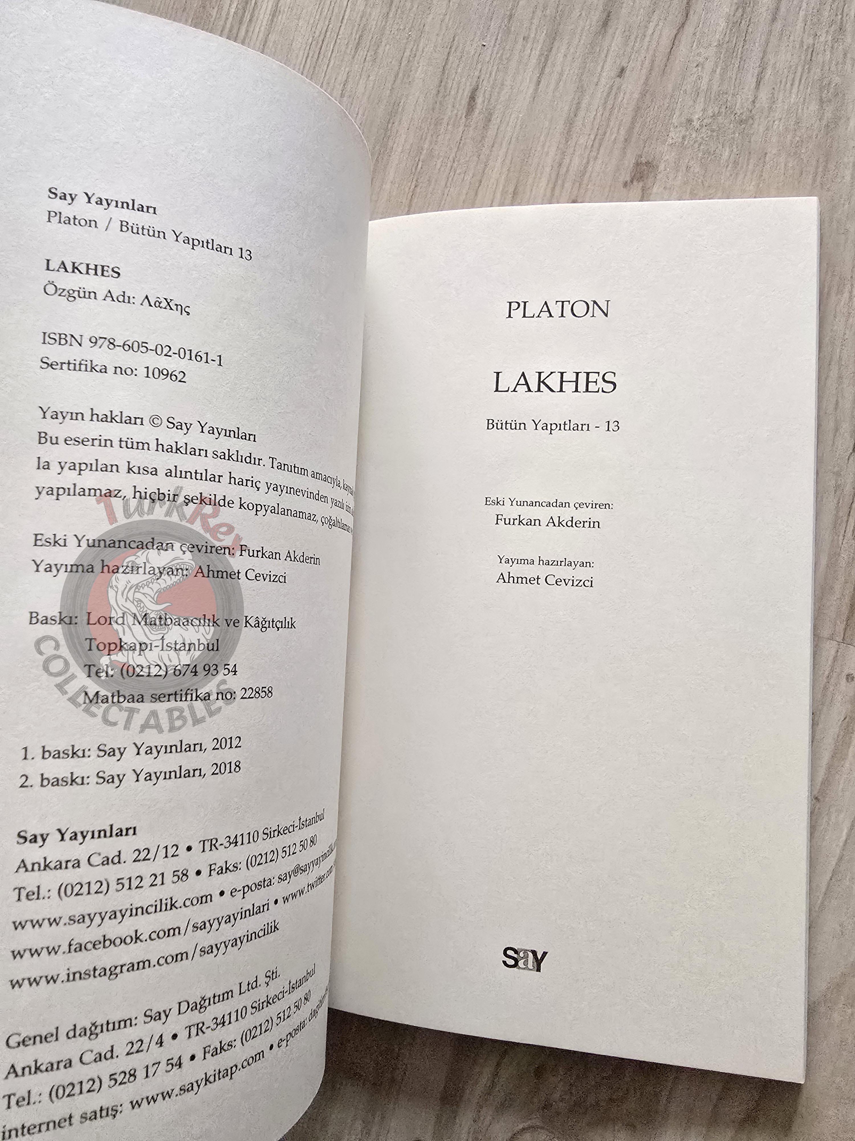 Plato – Laches, or Courage 2018 Turkish Book Turkey