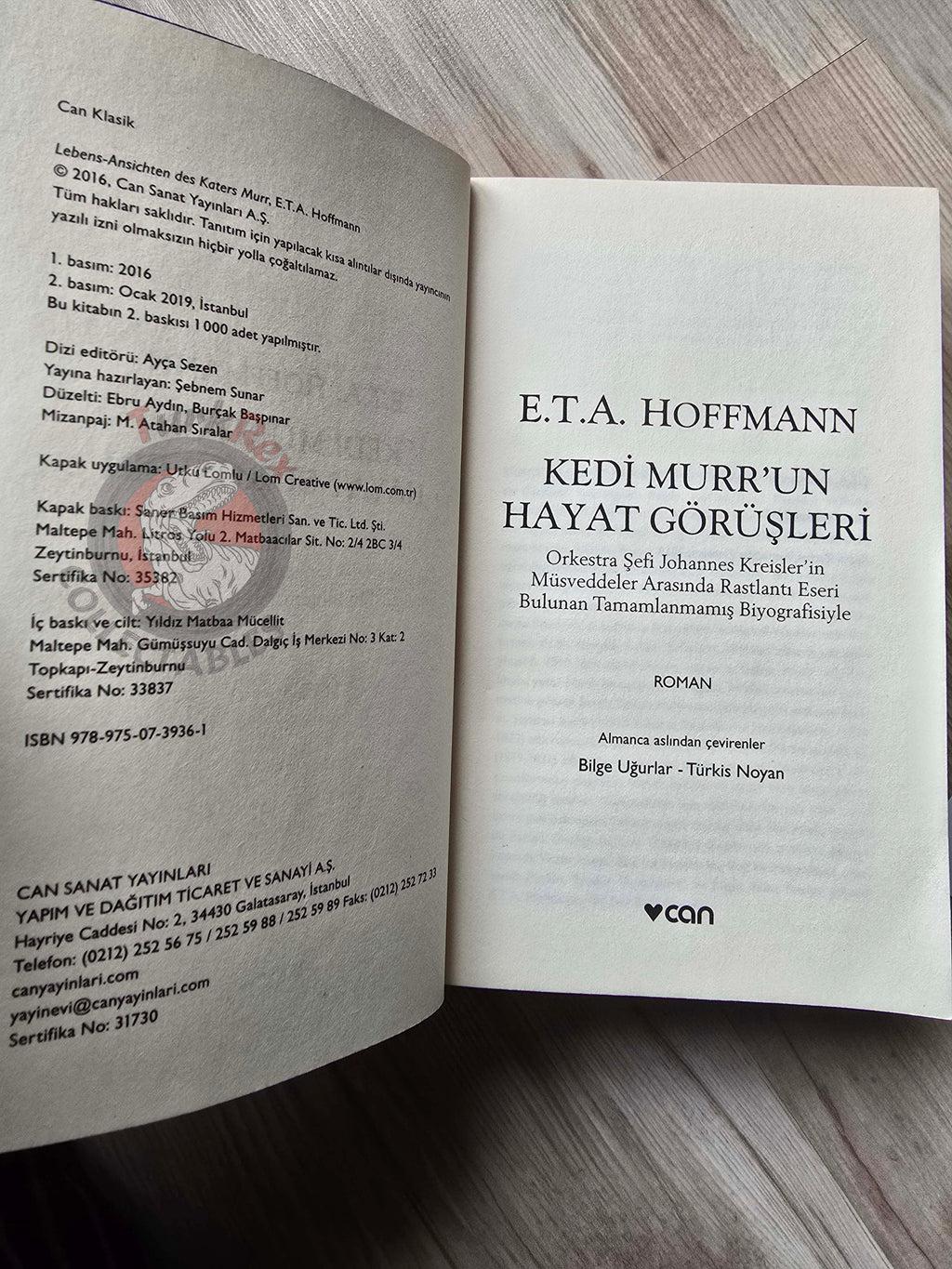 E. T. A. Hoffmann – The Life and Opinions of the Tomcat Murr 2019 Turkish Book Turkey