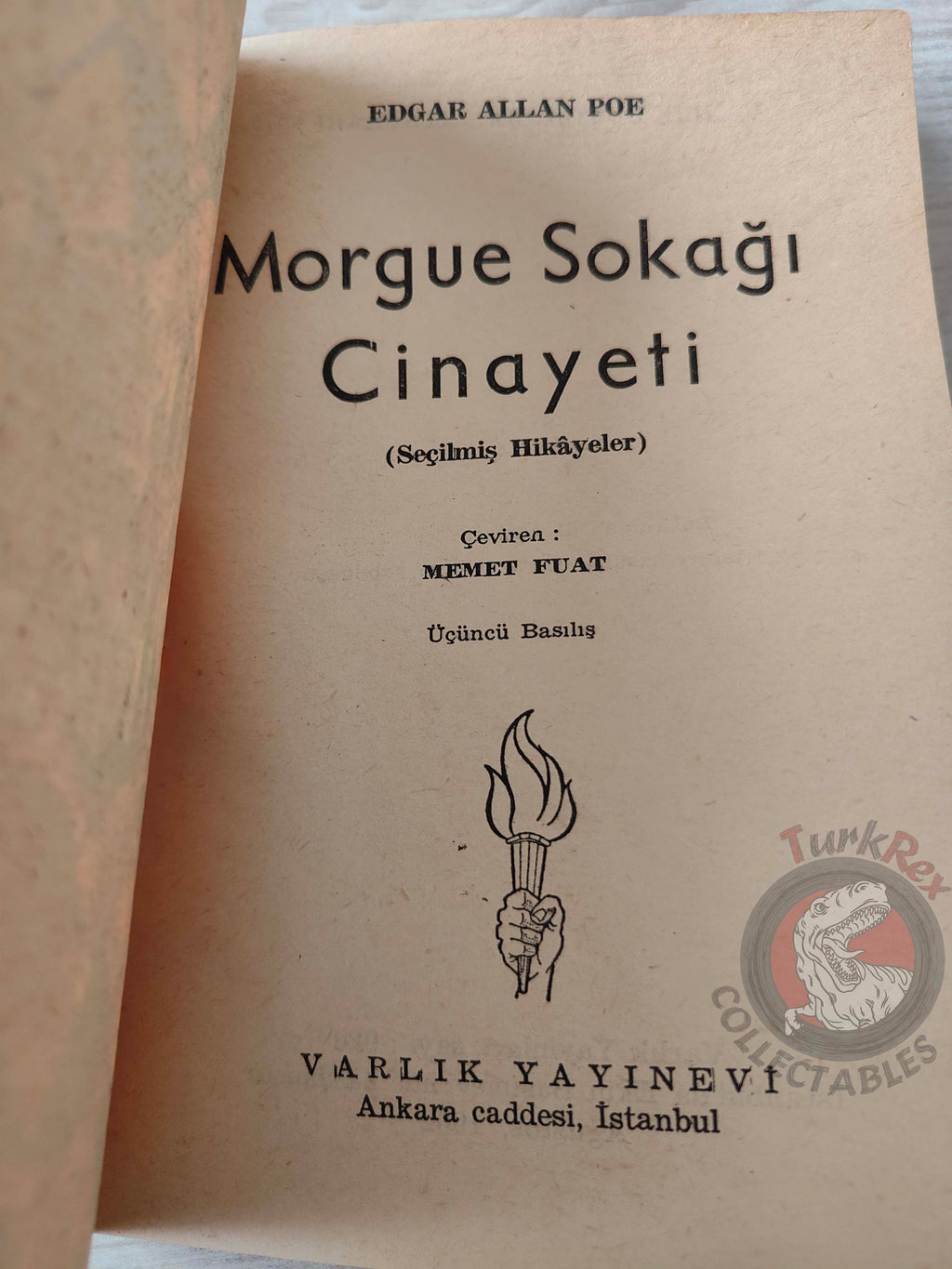 Edgar Allan Poe – The Murders in the Rue Morgue 1962 Turkish Book Turkey