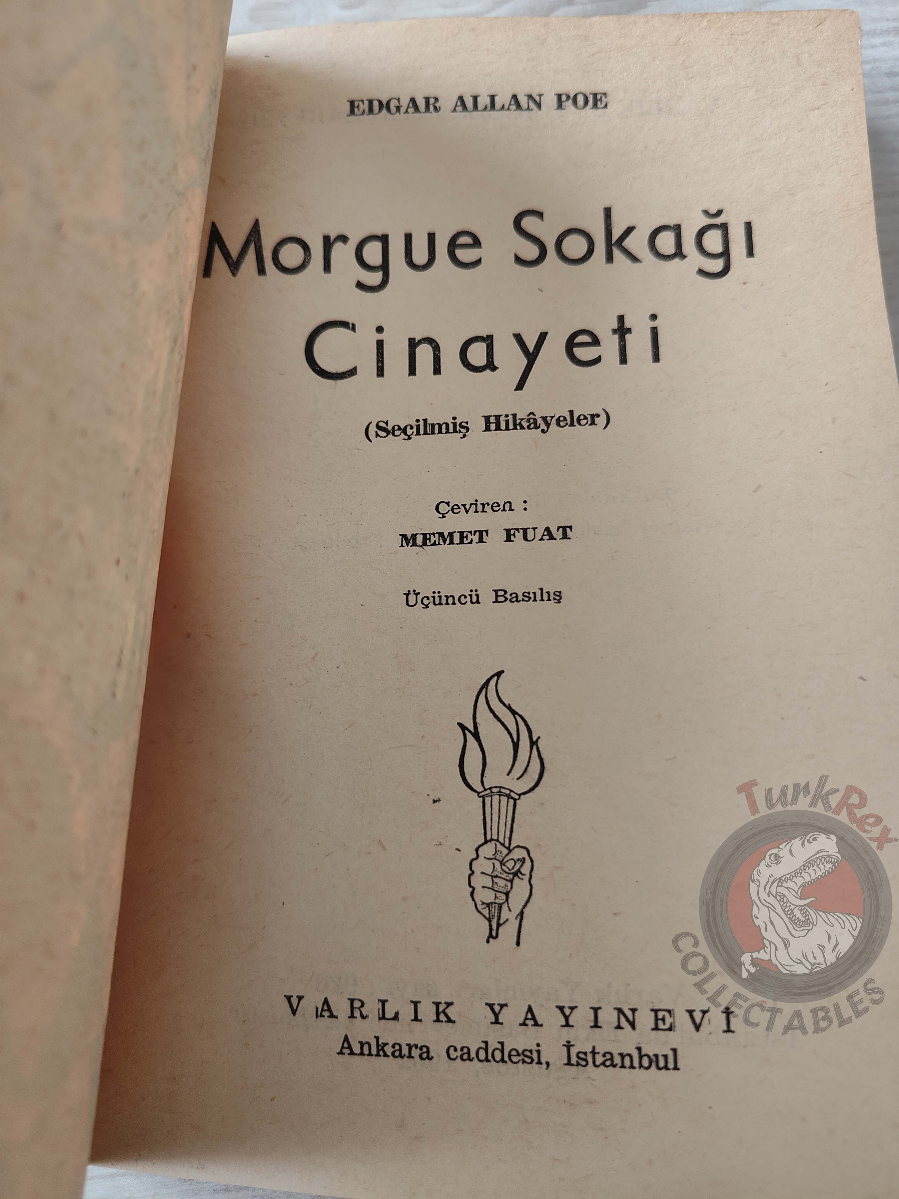 Edgar Allan Poe – The Murders in the Rue Morgue 1962 Turkish Book Turkey