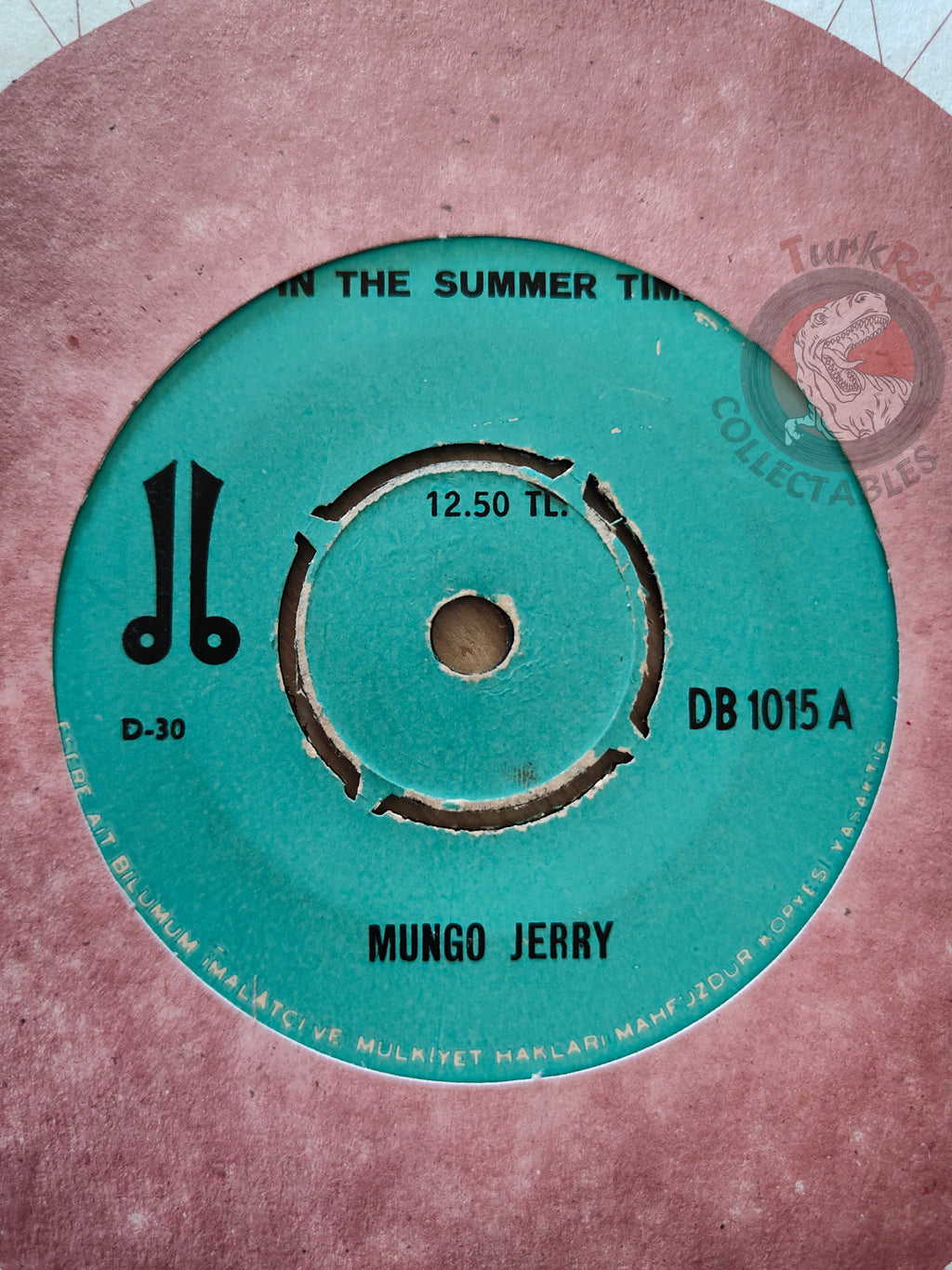 Mungo Jerry / Mr Bloe – In The Summer Time 7" Turkish Pressing Vinyl Turkey Edition 2
