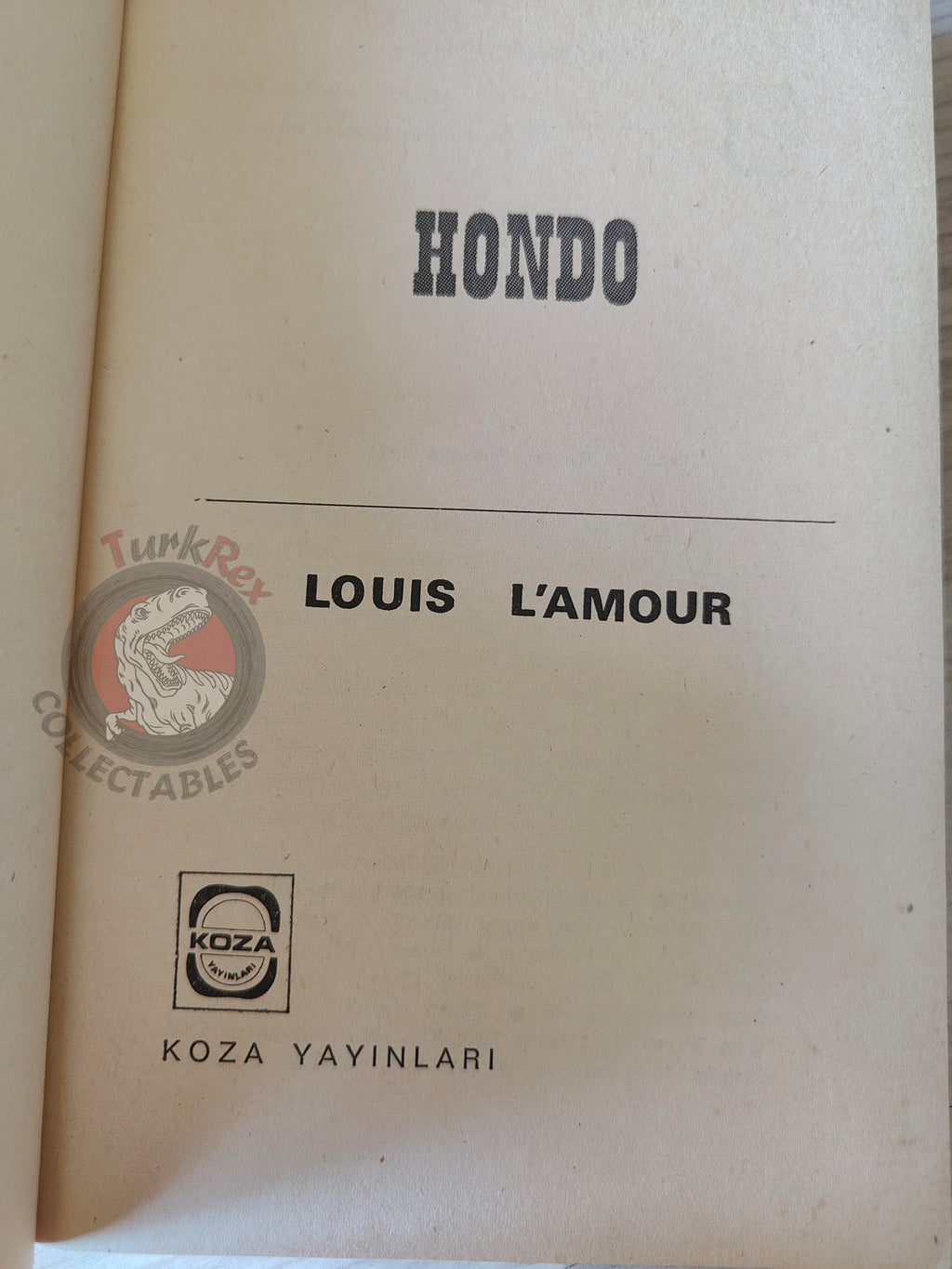 Louis L'Amour – Hondo 1973 1st Turkish Book Turkey