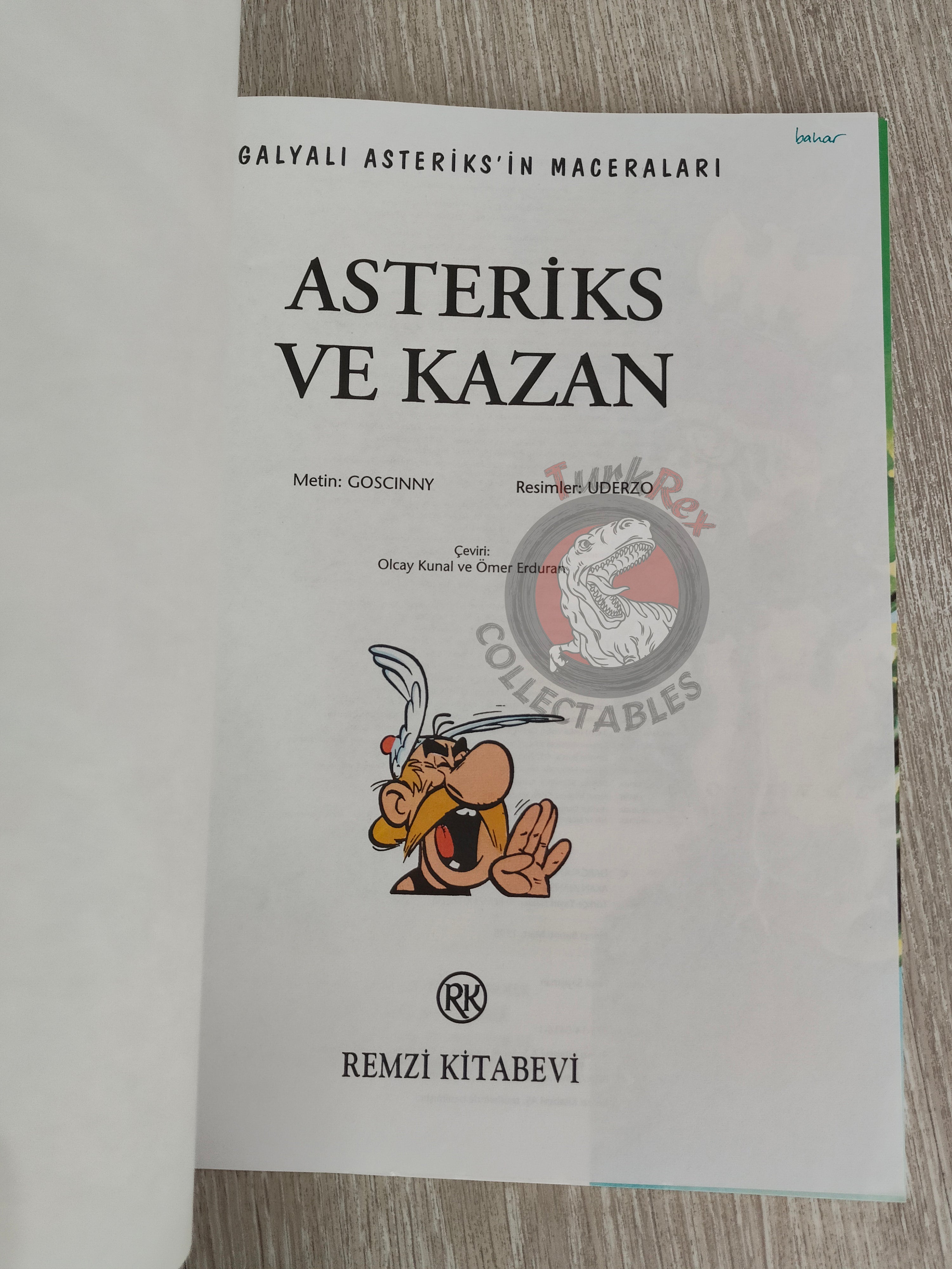 Asterix – Asterix and the Cauldron 1998 1st Edition Turkish Edition Comic Turkey