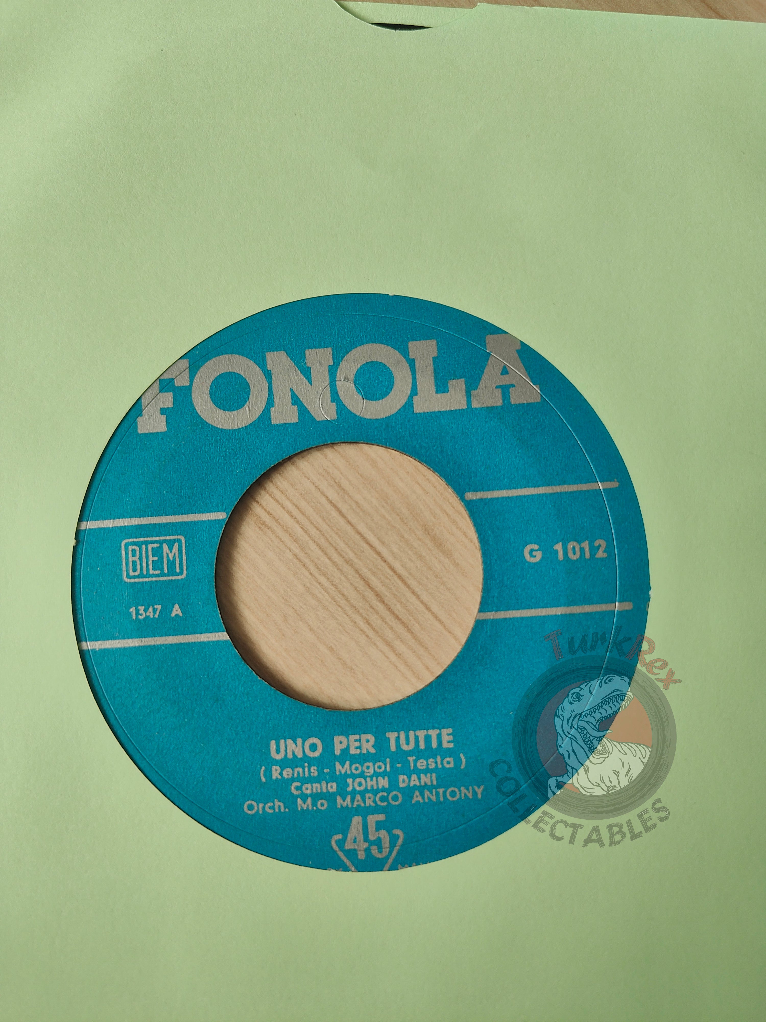 Orchestra Marco Antony – Uno Per Tutte  7" Turkish Pressing Vinyl Turkey Edition