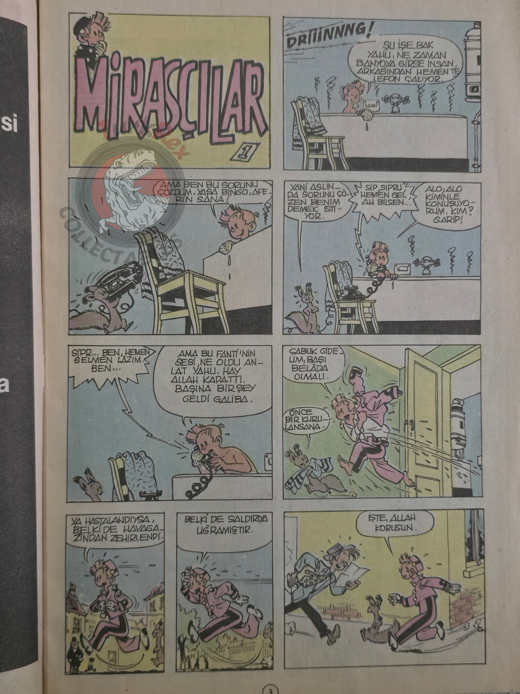 Spirou & Fantasio #6 Spirou et les héritiers 1989 Turkish Comic Turkey