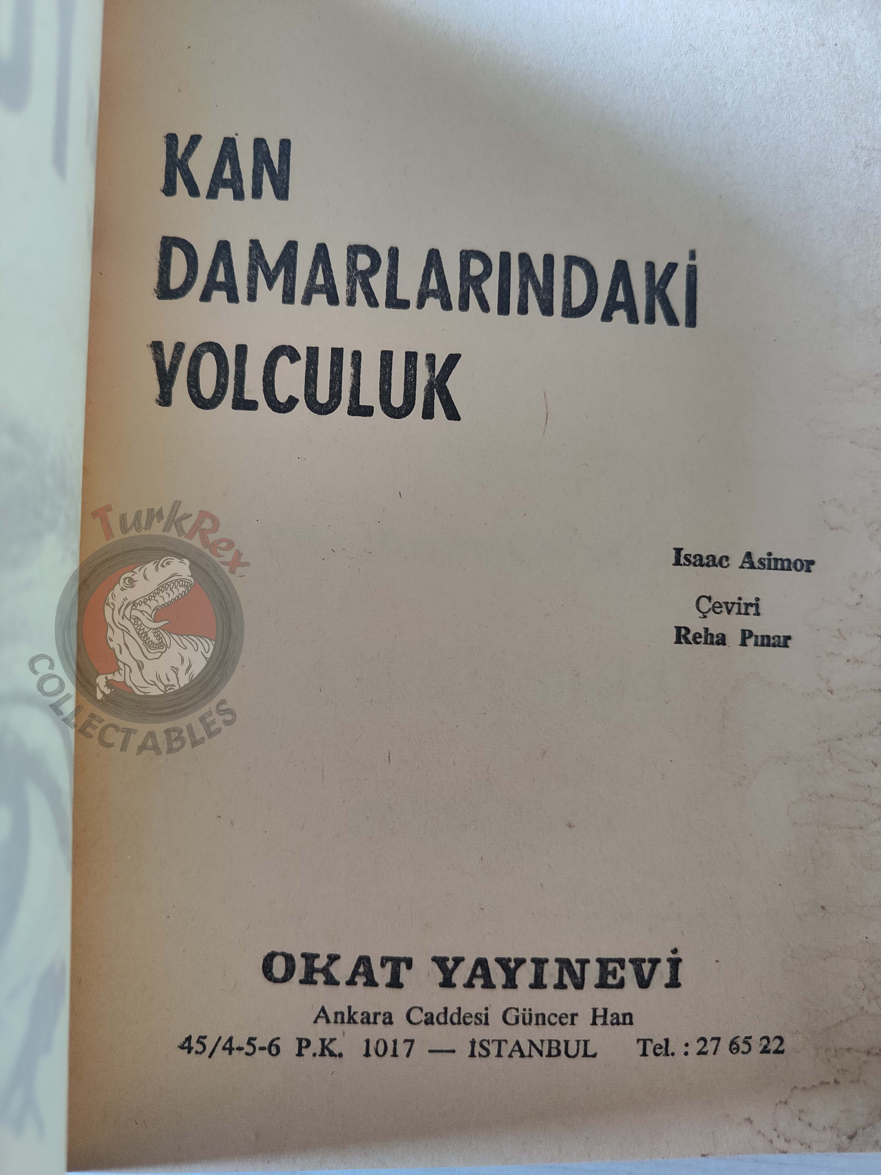 Isaac Asimov – Fantastic Voyage 1971 1st Turkish Book Turkey