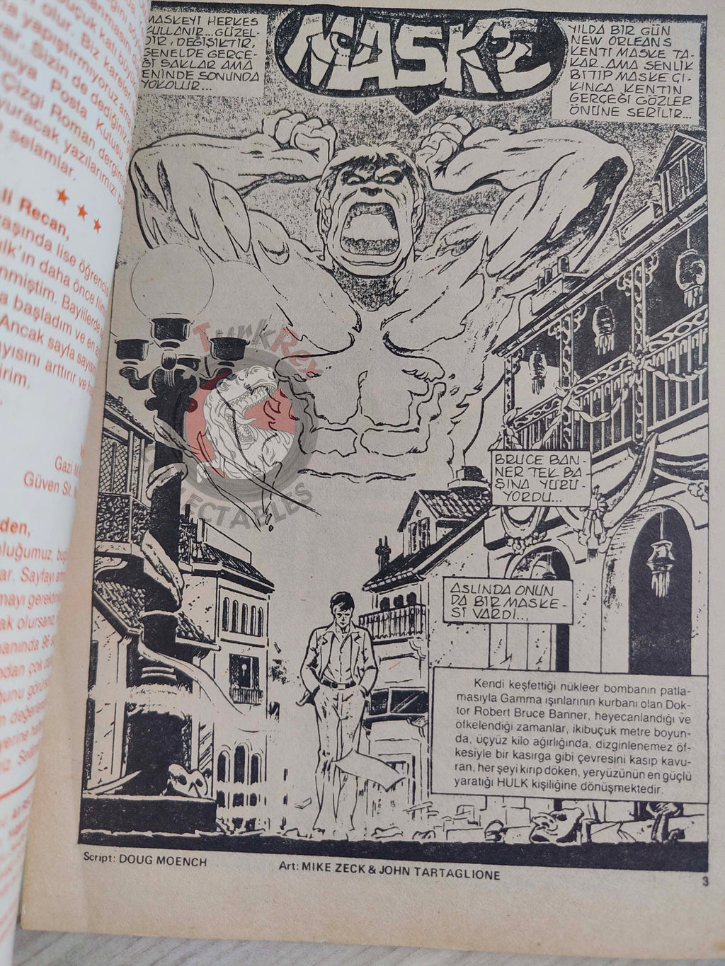 Hulk #8 1988 Turkish Comic Turkey cover #13 #135