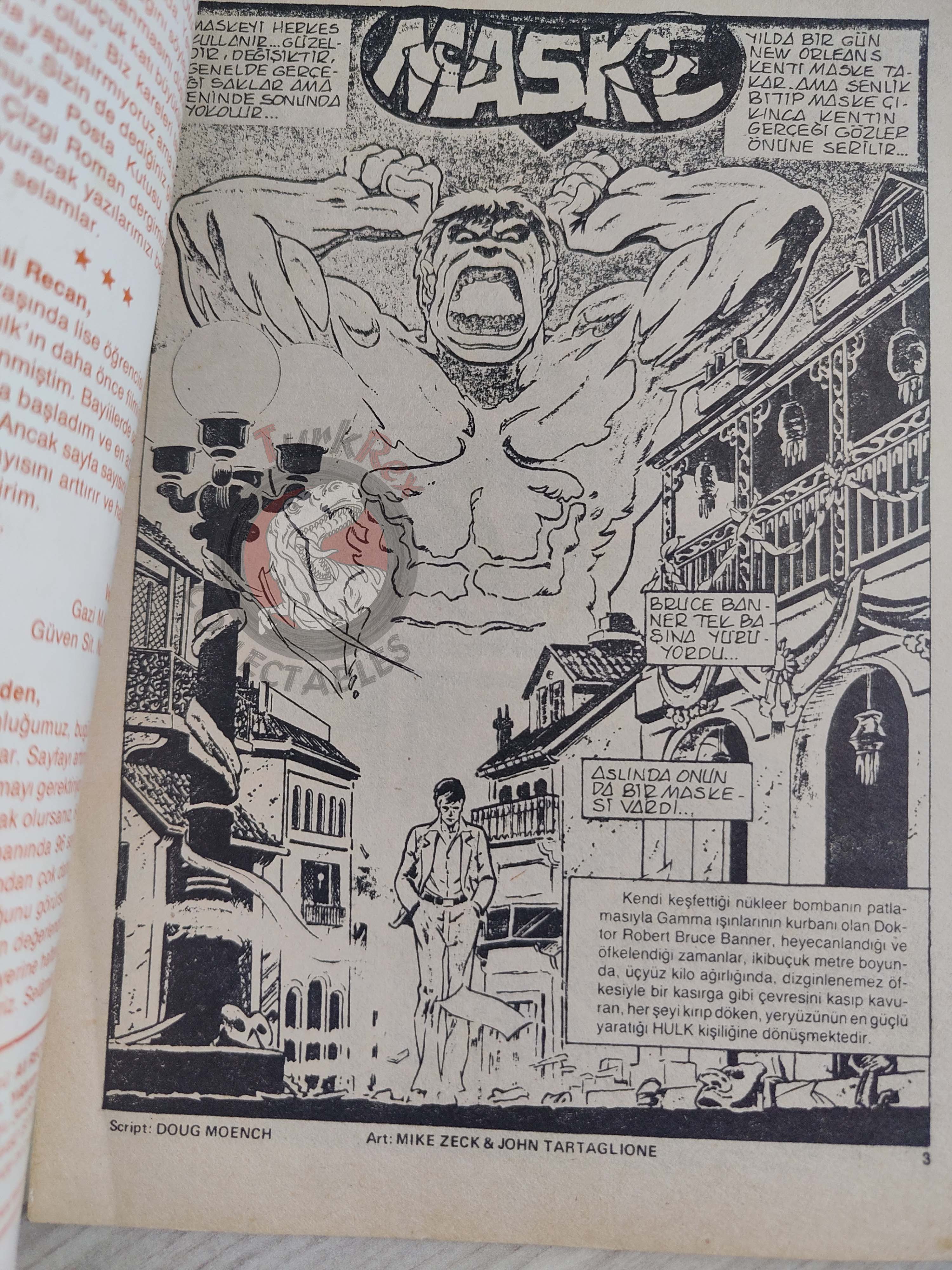 Hulk #8 1988 Turkish Comic Turkey cover #13 #135