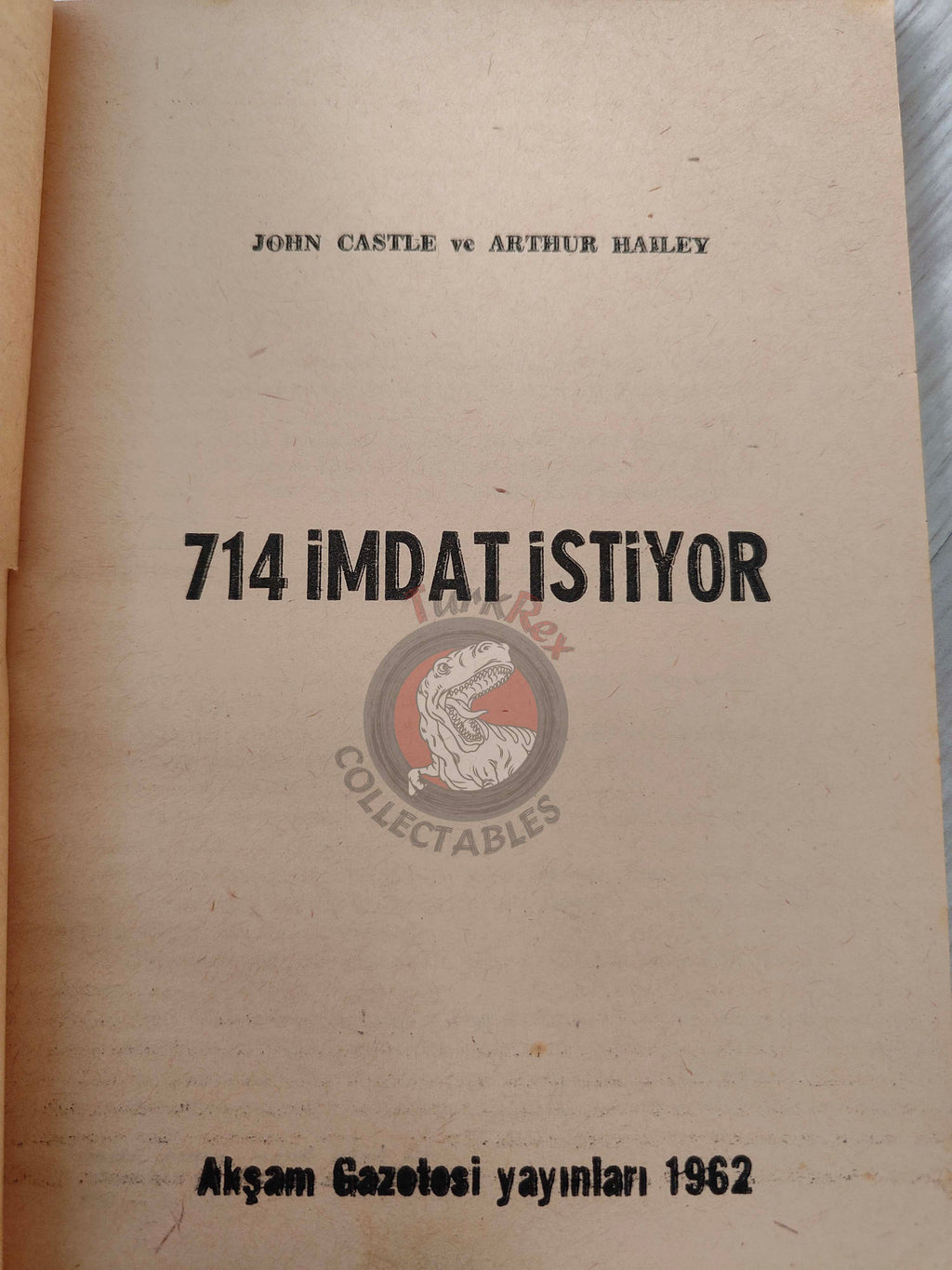 John Castle & Arthur Hailey – Flight Into Danger 1962 1st Turkish Book Turkey