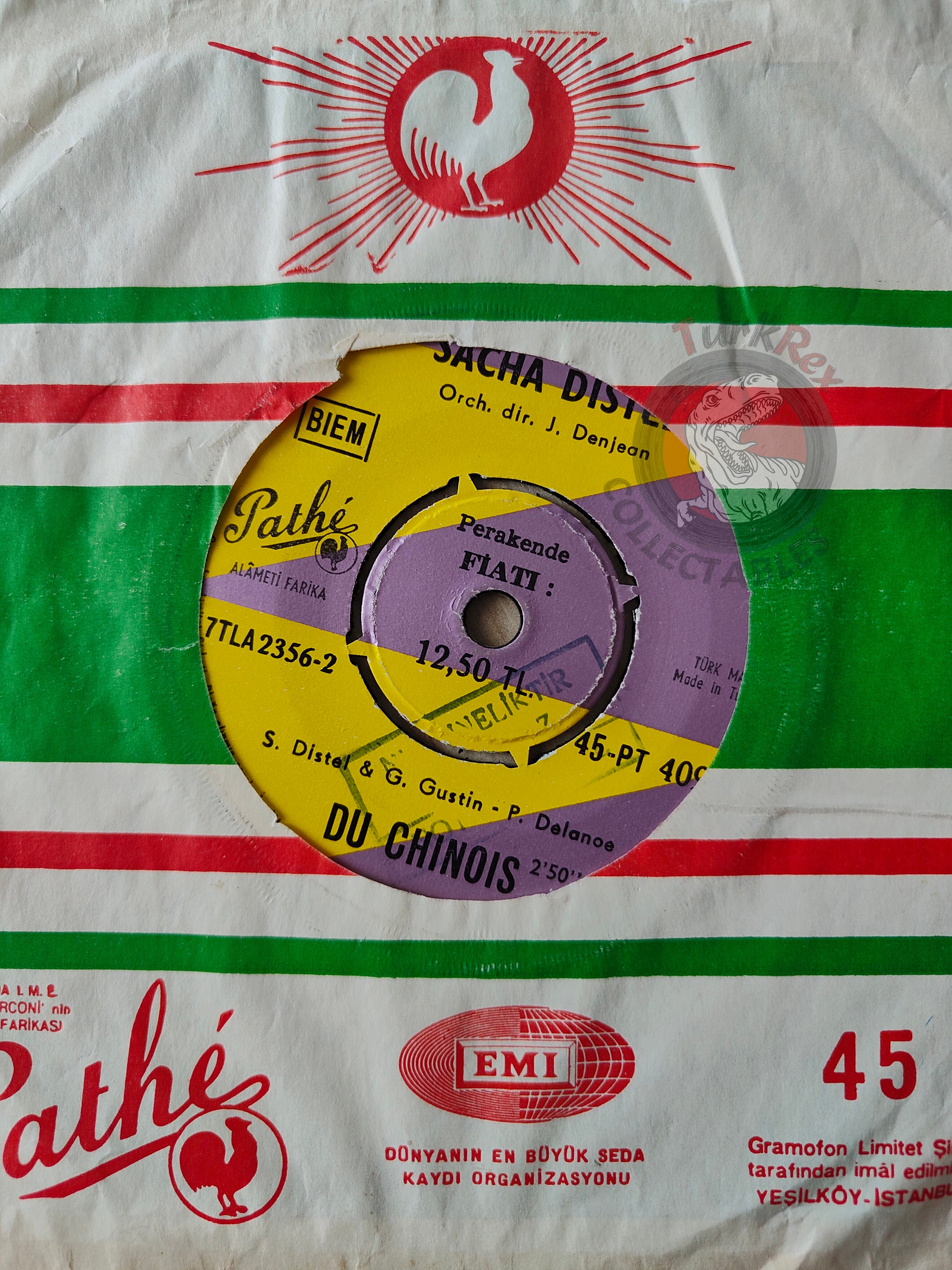 Sacha Distel – Allez Donc Vous Faire Bronzer 7" Promo Turkish Pressing Vinyl Turkey Edition