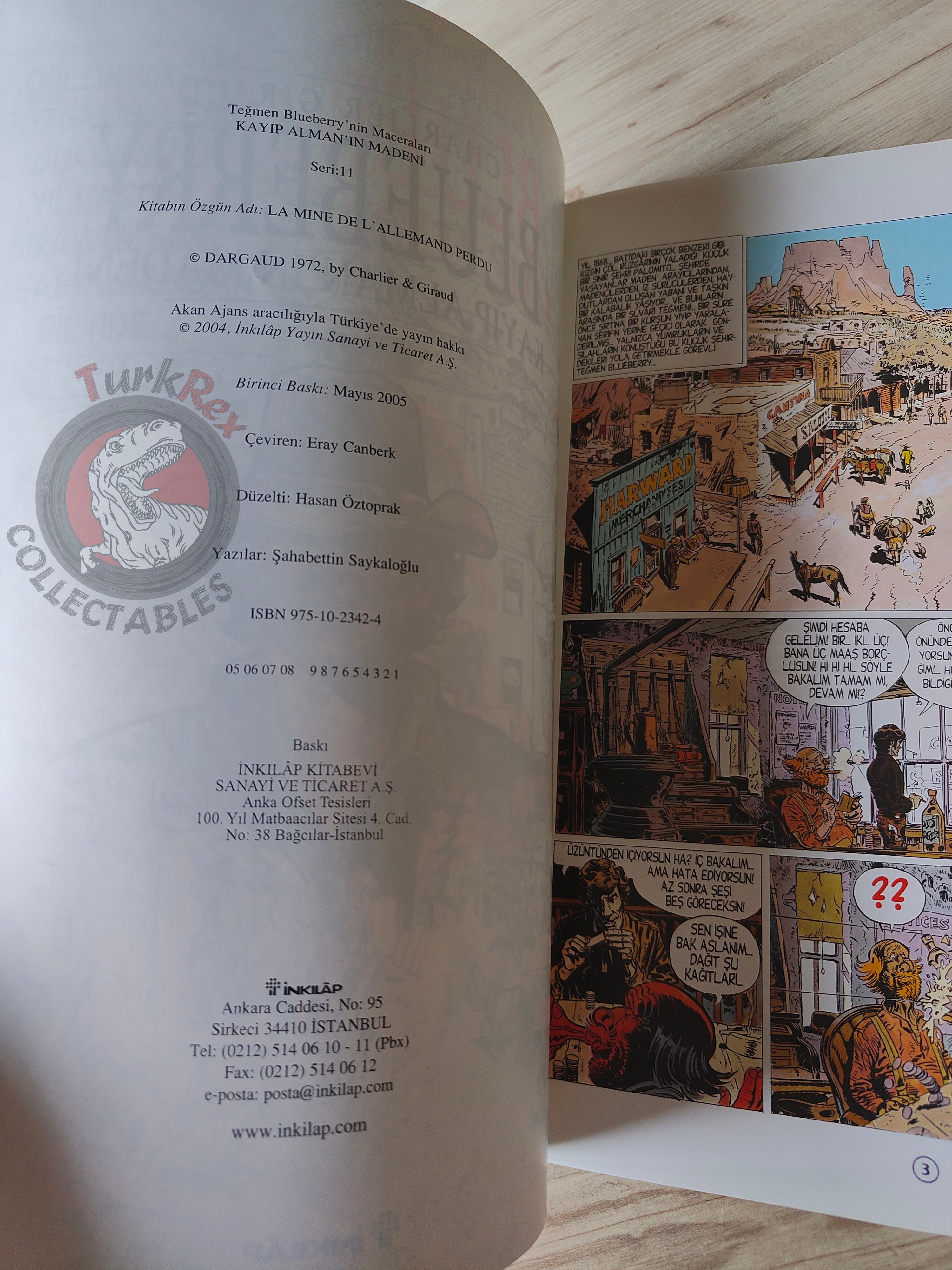 Blueberry #11 – The Lost Dutchman's Mine 2005 1st Edition Turkish Comic Turkey