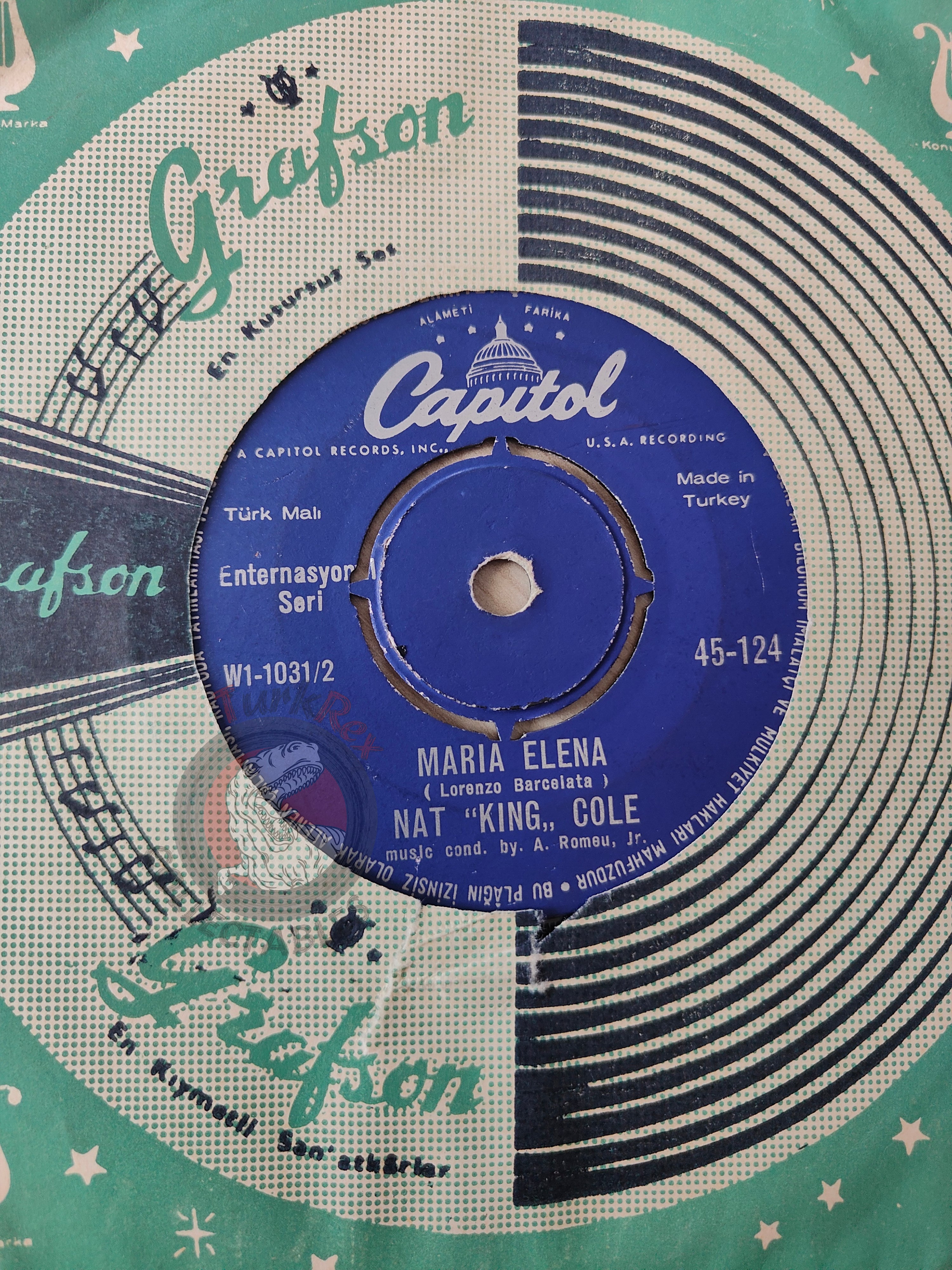 Nat King Cole – Maria Elena 7" Turkish Pressing Vinyl Turkey Edition