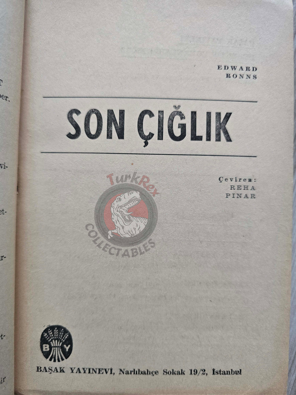 Edward Aarons – The Final Scream Henry Dana 1968 1st Turkish Book Turkey