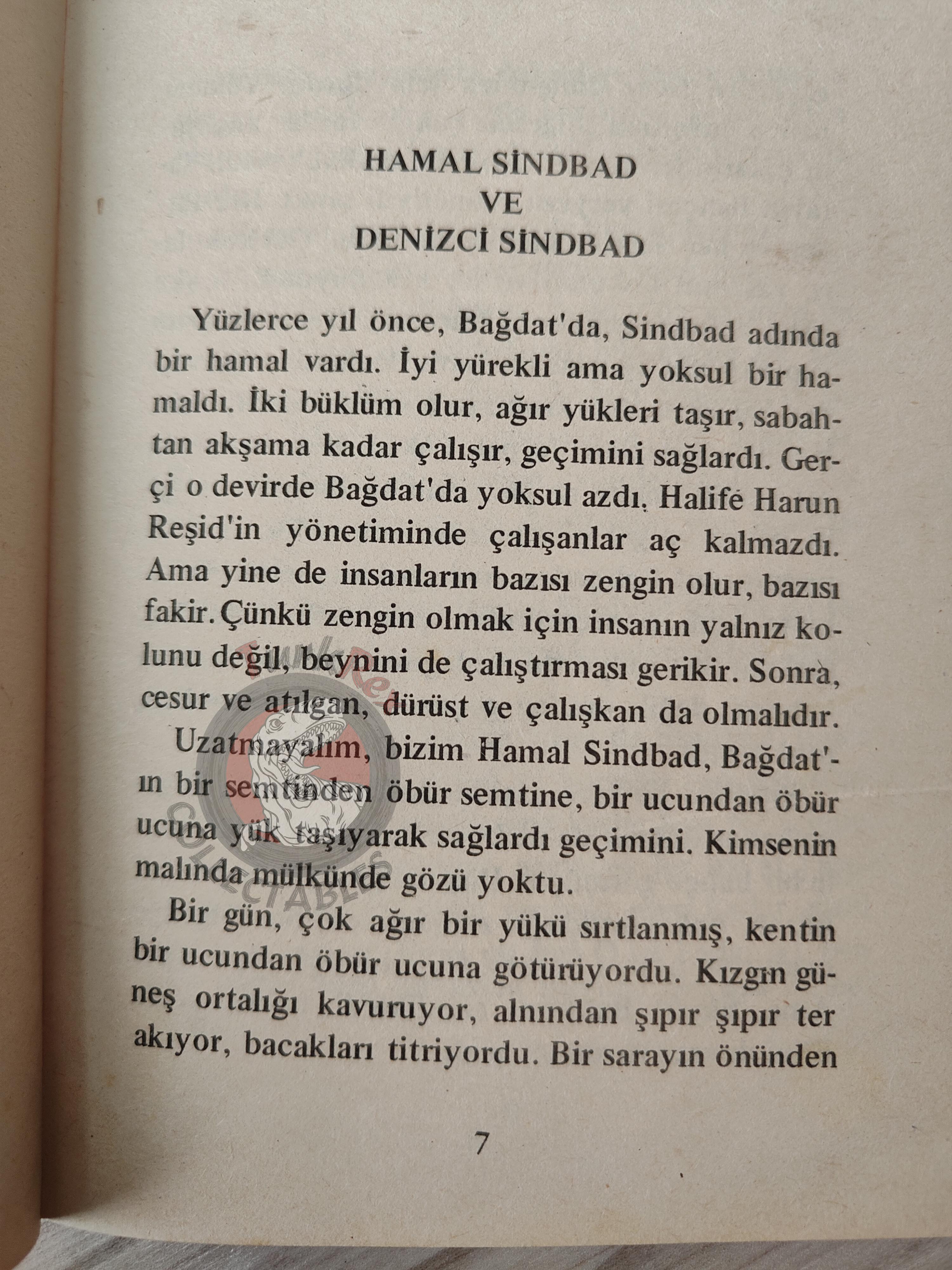 Sinbad the Sailor 1978 Turkish Book Turkey 1001 Nights Illustrated