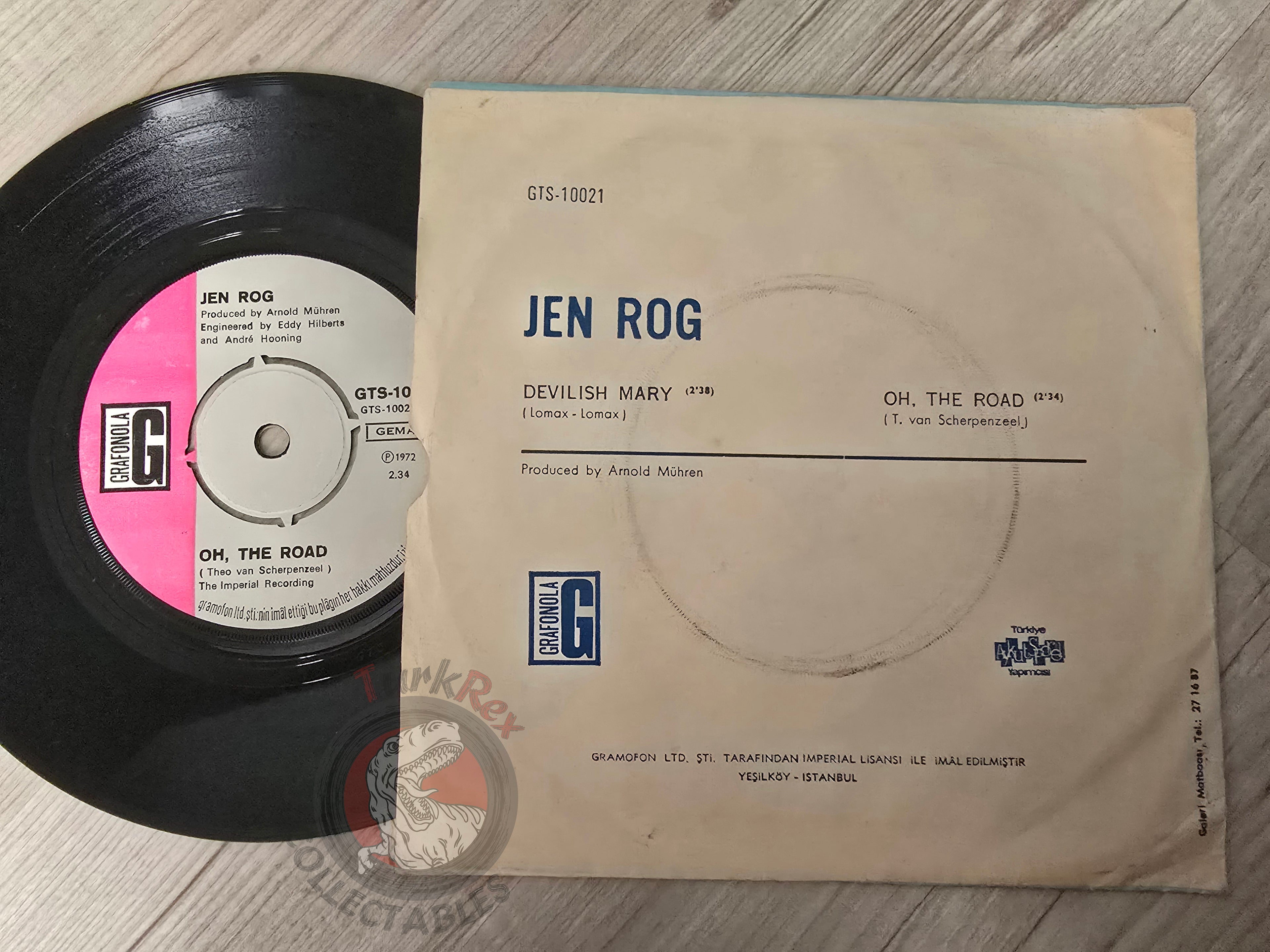 Jen Rog – Devilish Mary / Oh, The Road 7" Turkish Pressing Vinyl Turkey Edition