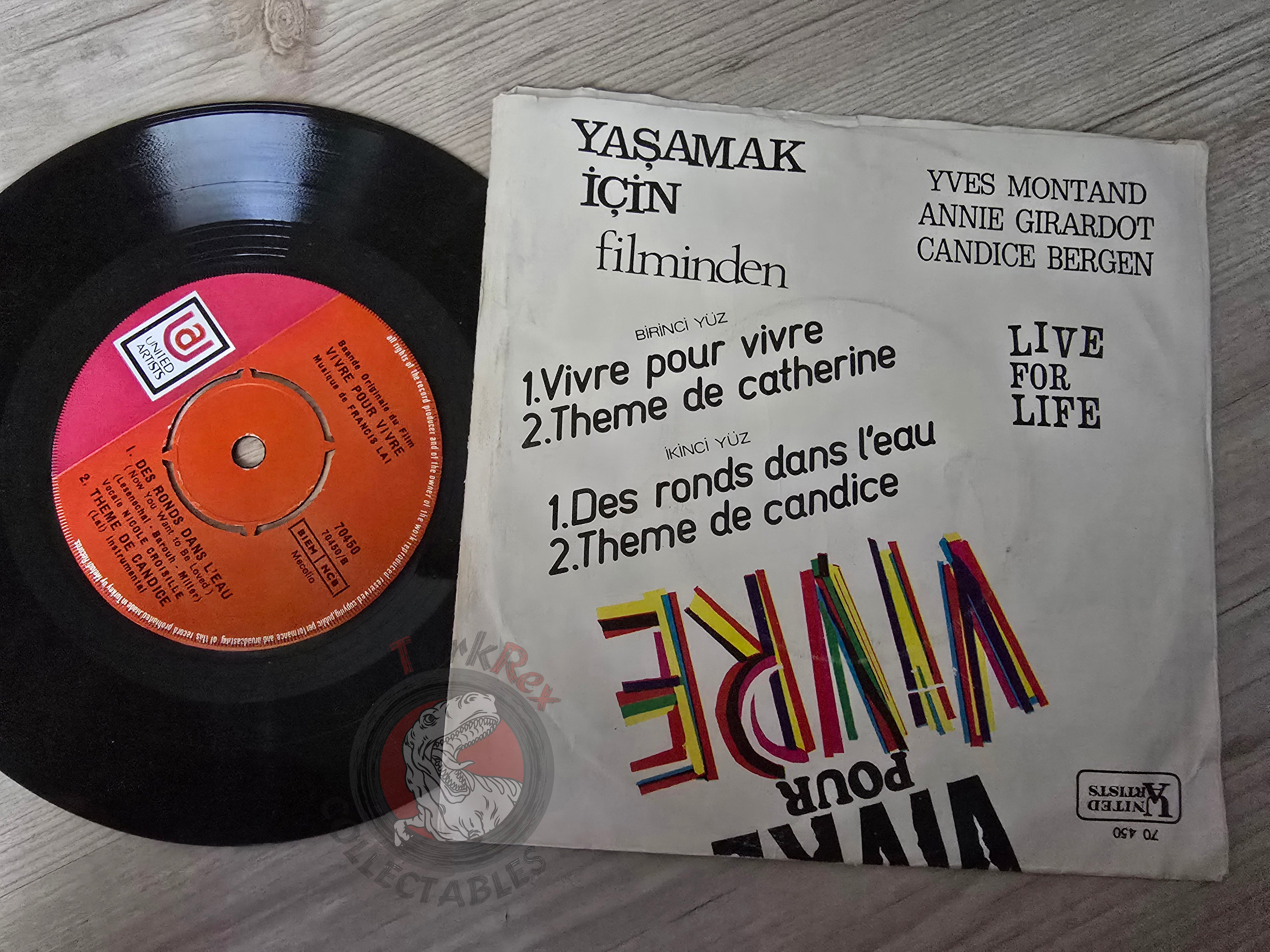 Francis Lai – Vivre Pour Vivre OST 7" Turkish Pressing Vinyl Turkey Edition
