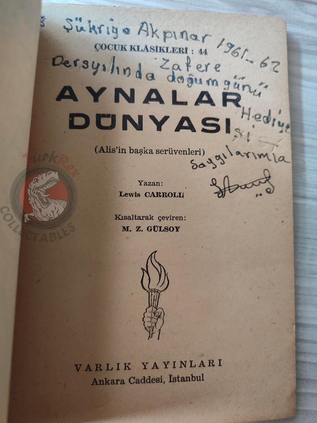 Lewis Carroll – Through the Looking-Glass 1961 Turkish Book Turkey Illustrated