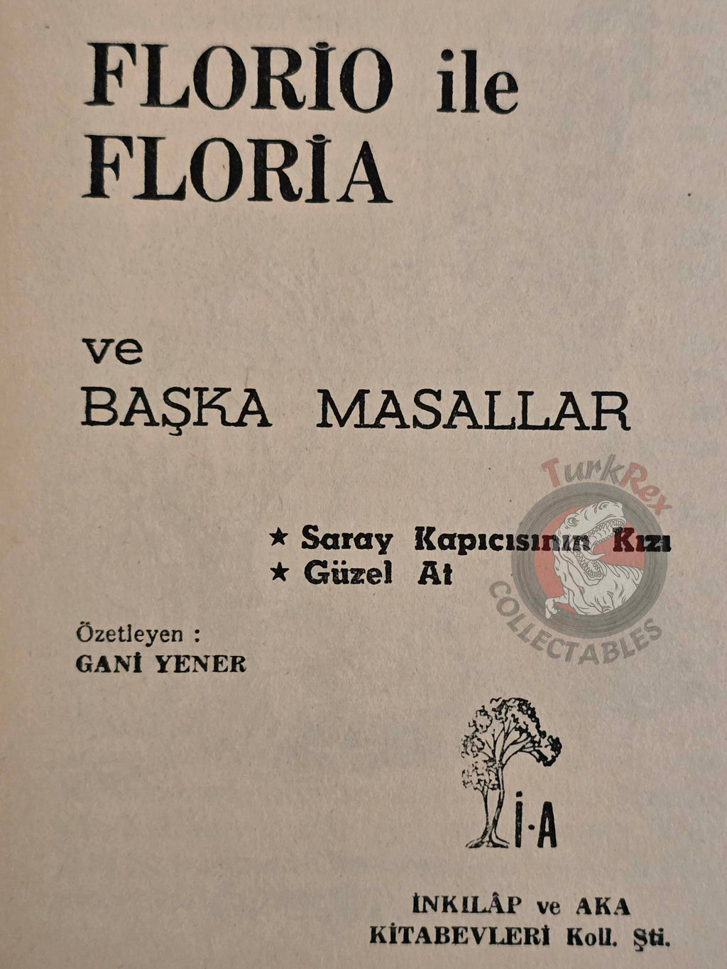 French Fairy Tales: Floro and Blanziflor 1977 Turkish Book Turkey Illustrated