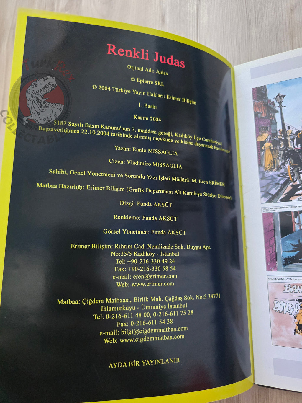 Judas #1 Turkish Hardcover Comic Turkey La croce fiammeggiante #4