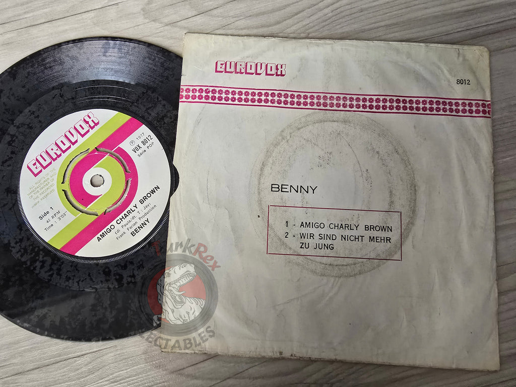 Benny – Amigo Charly Brown 7" Turkish Pressing Vinyl Turkey Edition Hans Jürgen Schnier