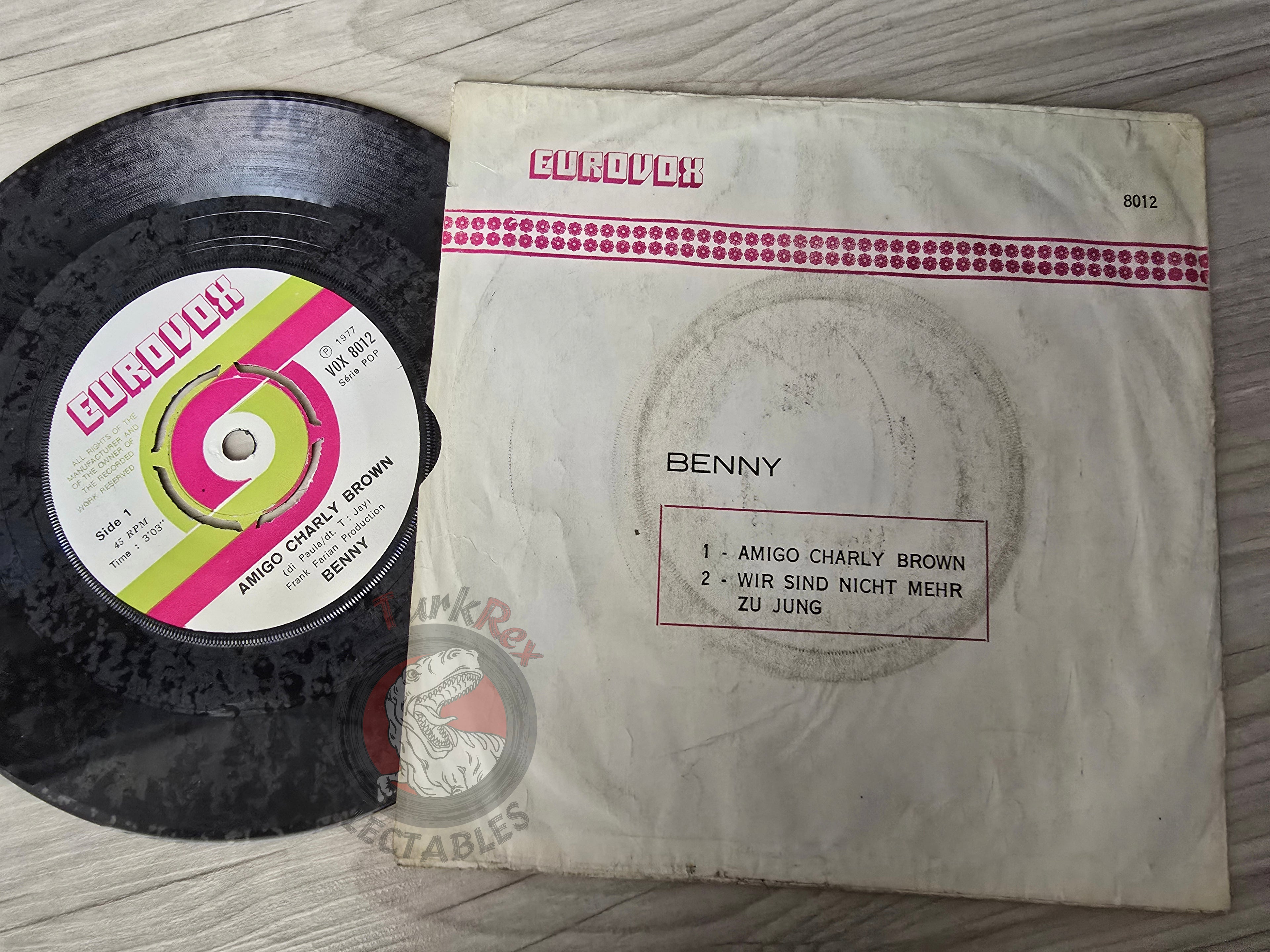 Benny – Amigo Charly Brown 7" Turkish Pressing Vinyl Turkey Edition Hans Jürgen Schnier