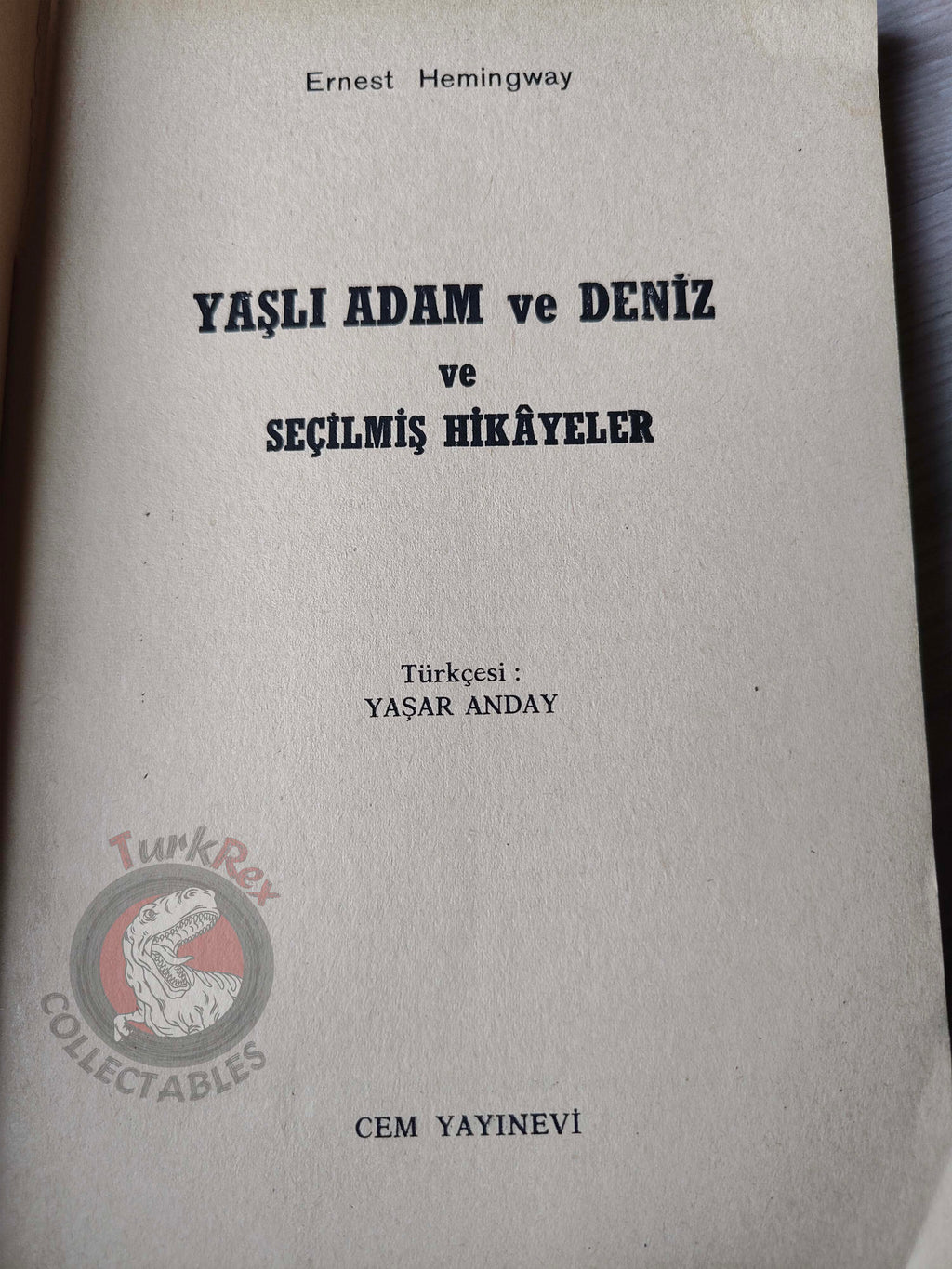 Ernest Hemingway – The Old Man and the Sea 1972 Turkish Book Turkey