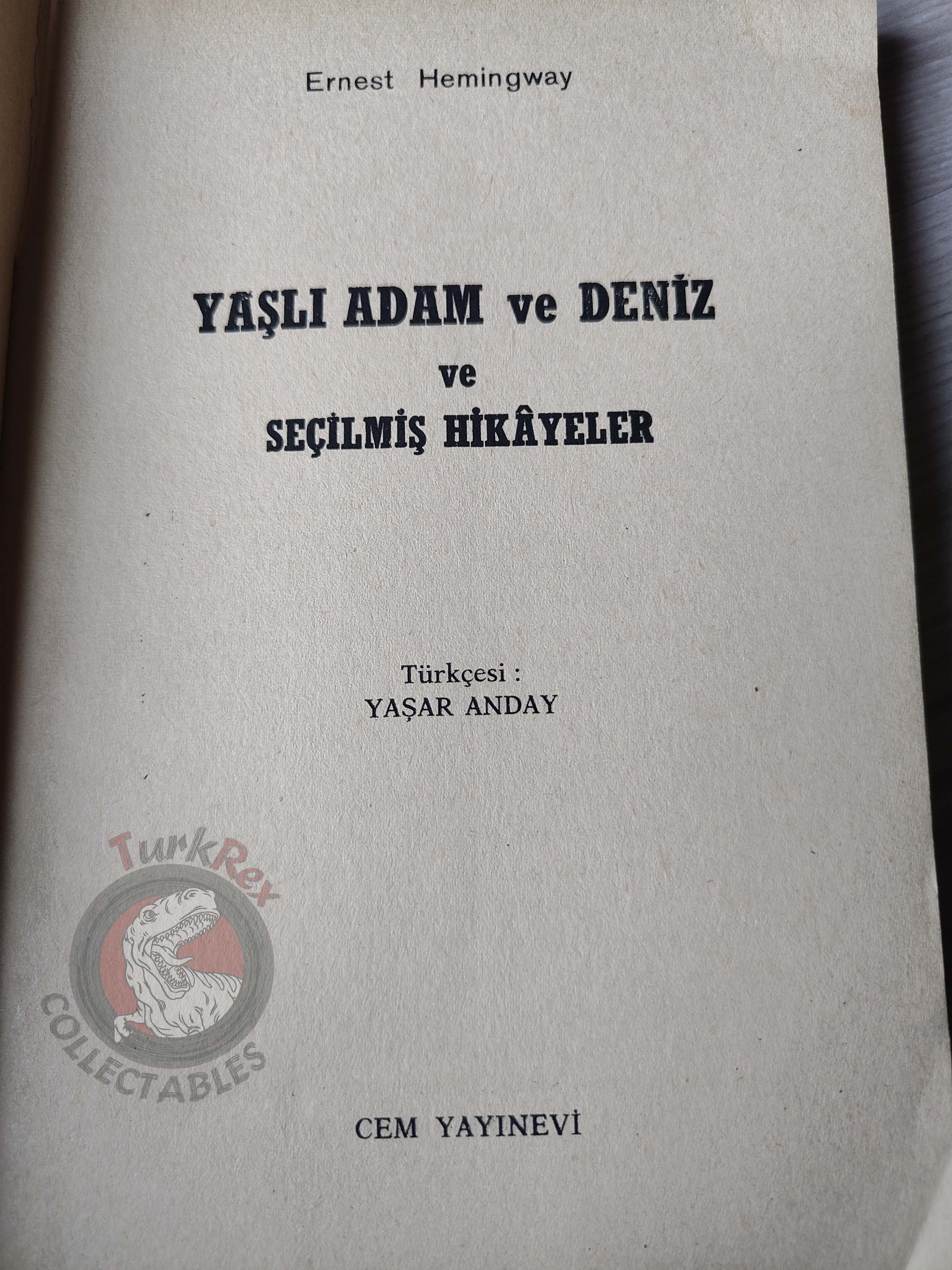 Ernest Hemingway – The Old Man and the Sea 1972 Turkish Book Turkey