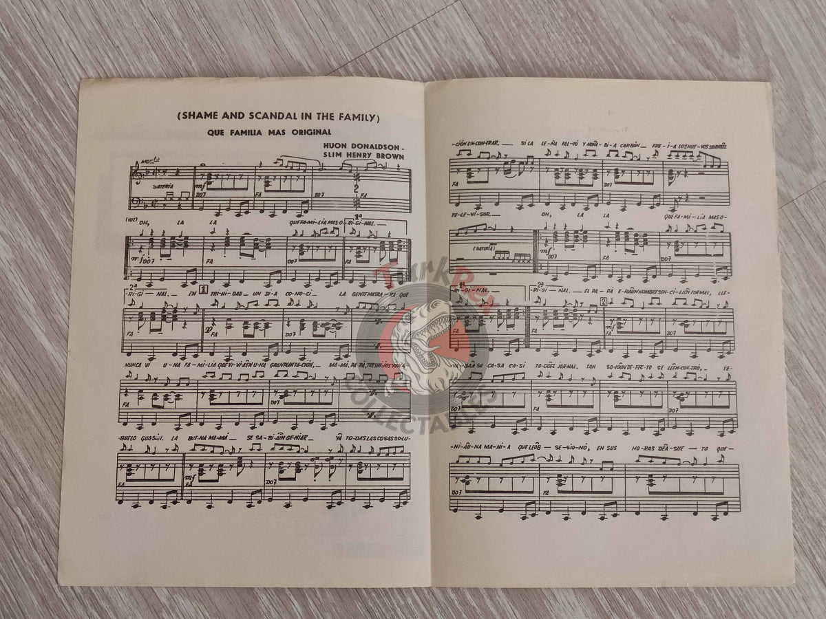 Shawn Elliott – Shame and Scandal in the Family Turkish Vintage Musical Notes Sheet Turkey