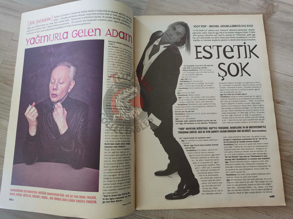 Roll 2009 Iggy Pop Turkish Mag Turkey Joe Jackson PJ Harvey The Dead Weather Proudpilot