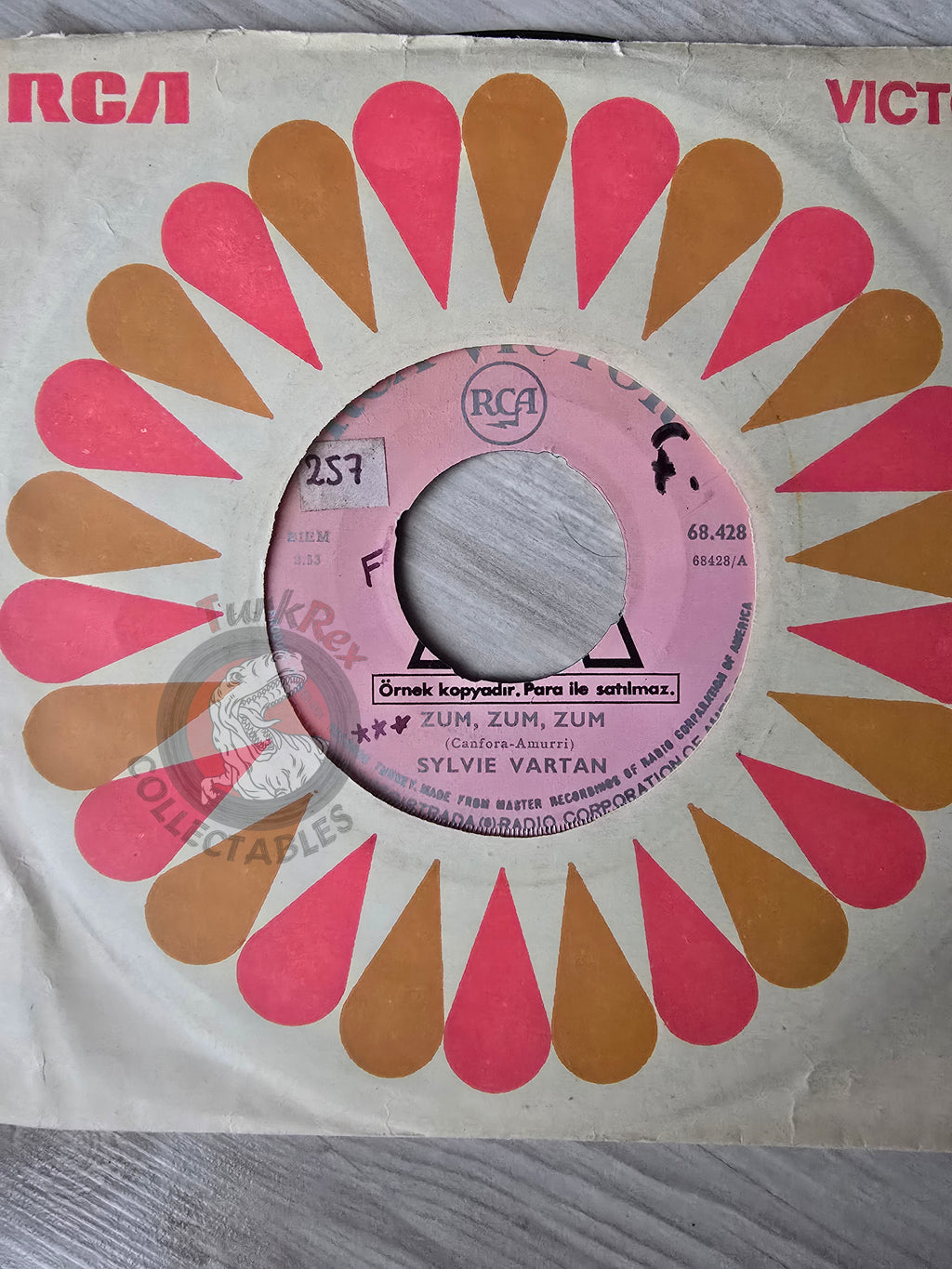Sylvie Vartan – Zum Zum Zum 7" Promo Turkish Pressing Vinyl Turkey Edition