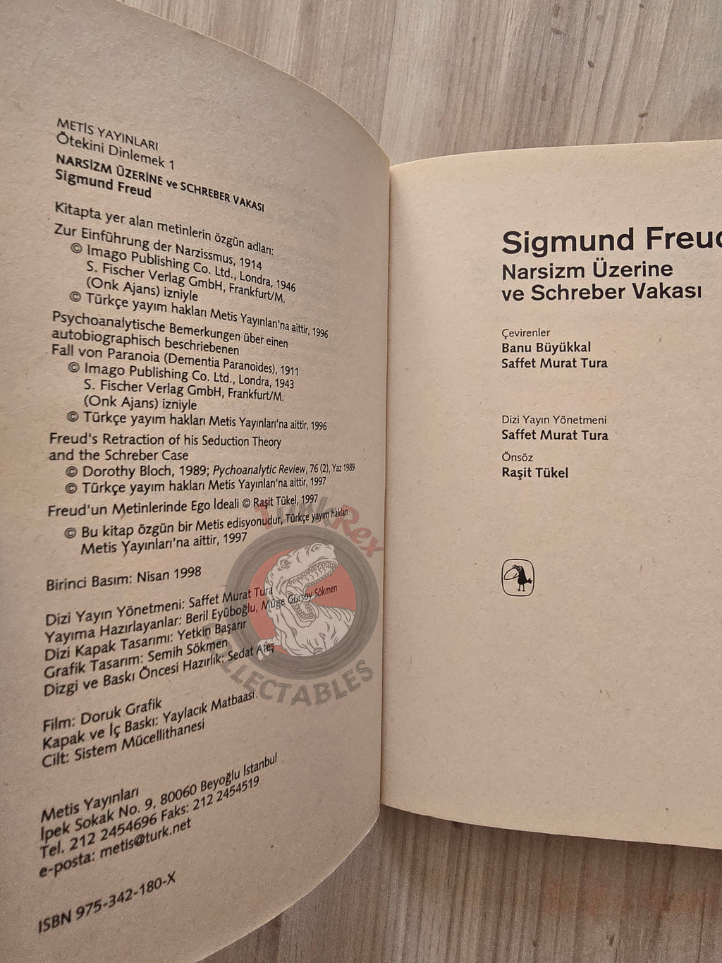 Sigmund Freud – On Narcissism & Psycho-Analytic Notes 1998 Turkish Book Turkey