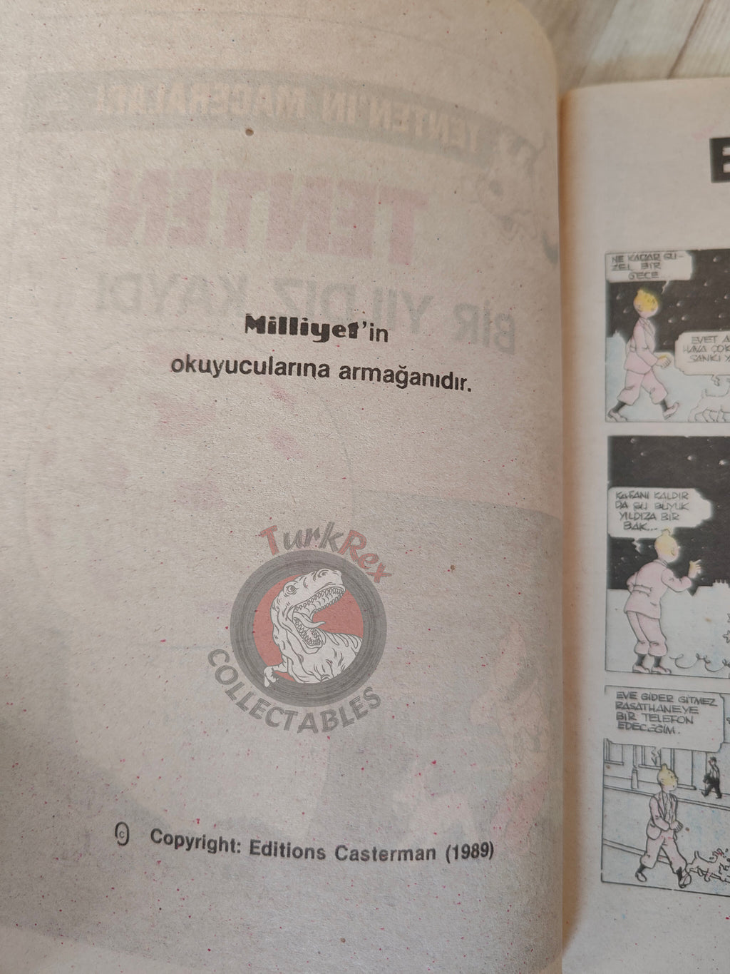 Tintin – The Shooting Star 1989 Turkish Edition Comic Turkey